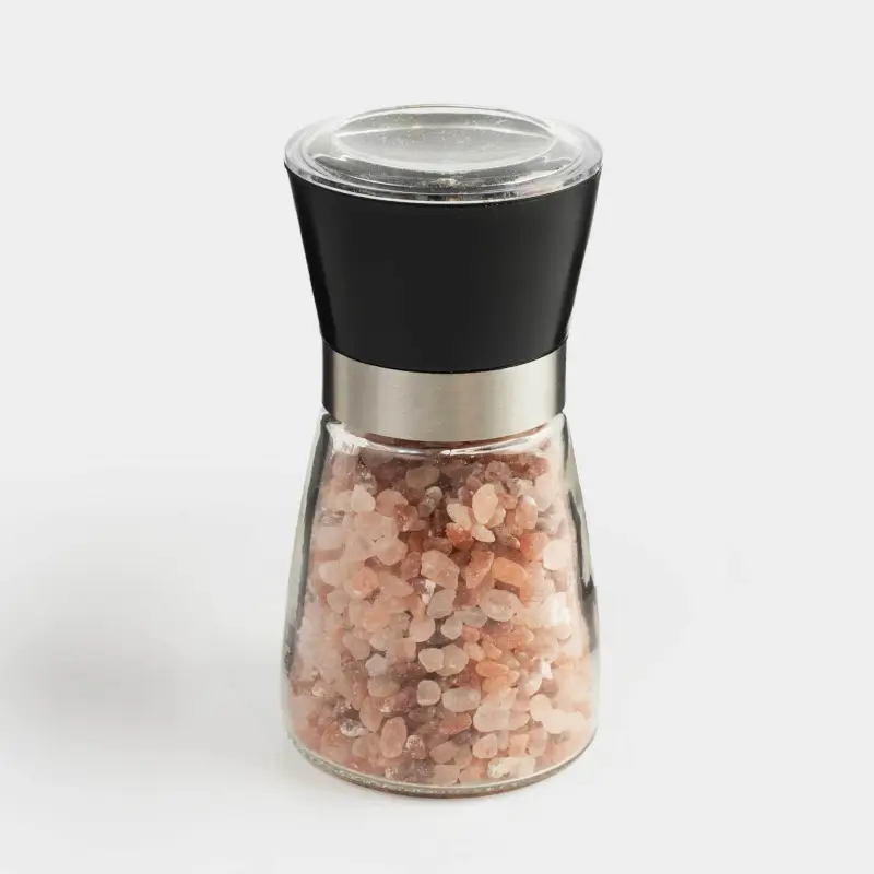 Мельница для специй 13 см, механическая, стекло, Розовая соль, Seasoning BBQ ,image-0