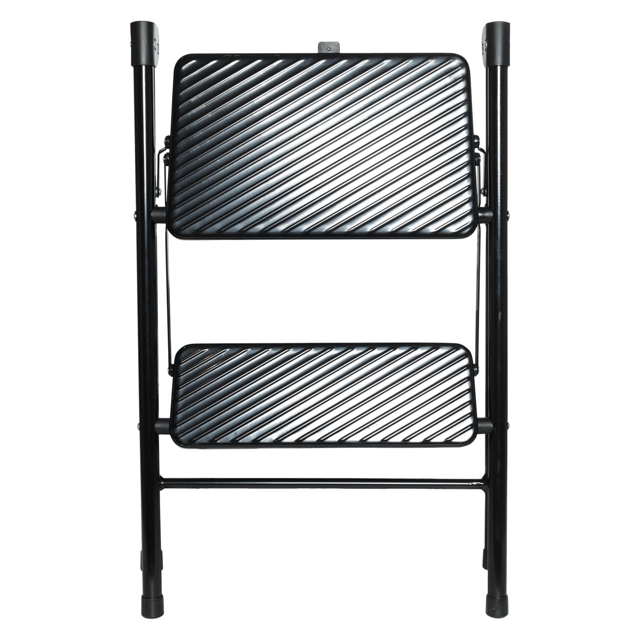 Стремянка, 63х47 см, 2 ступеньки, сталь/пластик, черная, Compact black, image-2