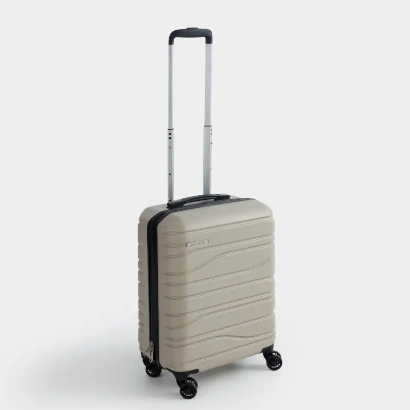 Чемодан S, 39х22х55 см, 2,7 кг, пластик, бежевый, Travel comfort ,image-0