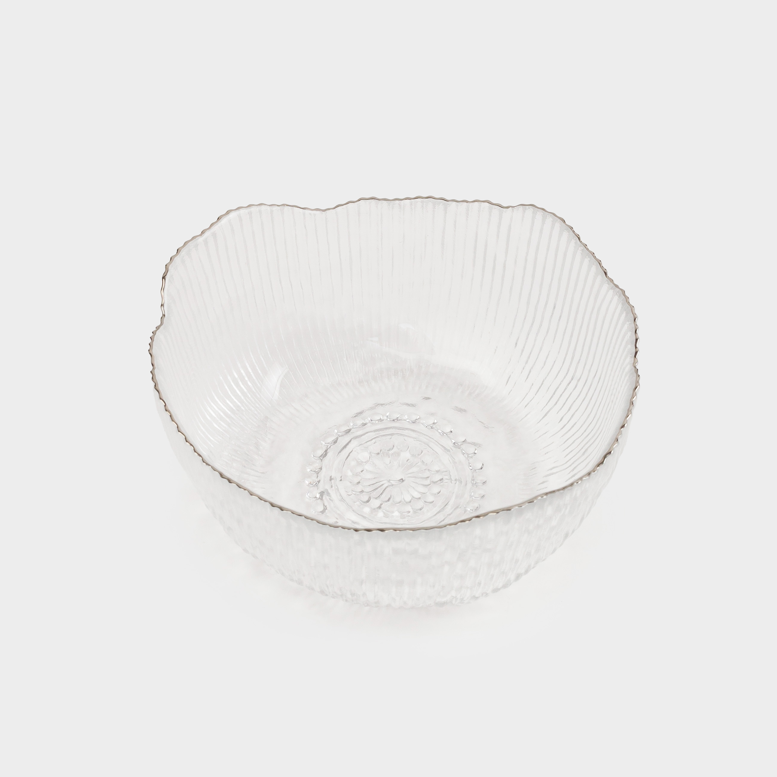 Пиала, 13х6 см, стекло Р, с серебристым кантом, Argos silver, image-2