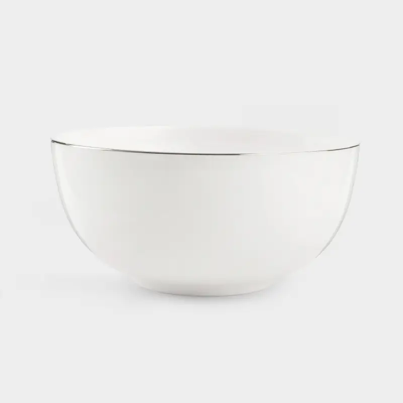 Салатник, 18х8 см, 1,2 л, фарфор F, белый, Ideal silver ,image-0