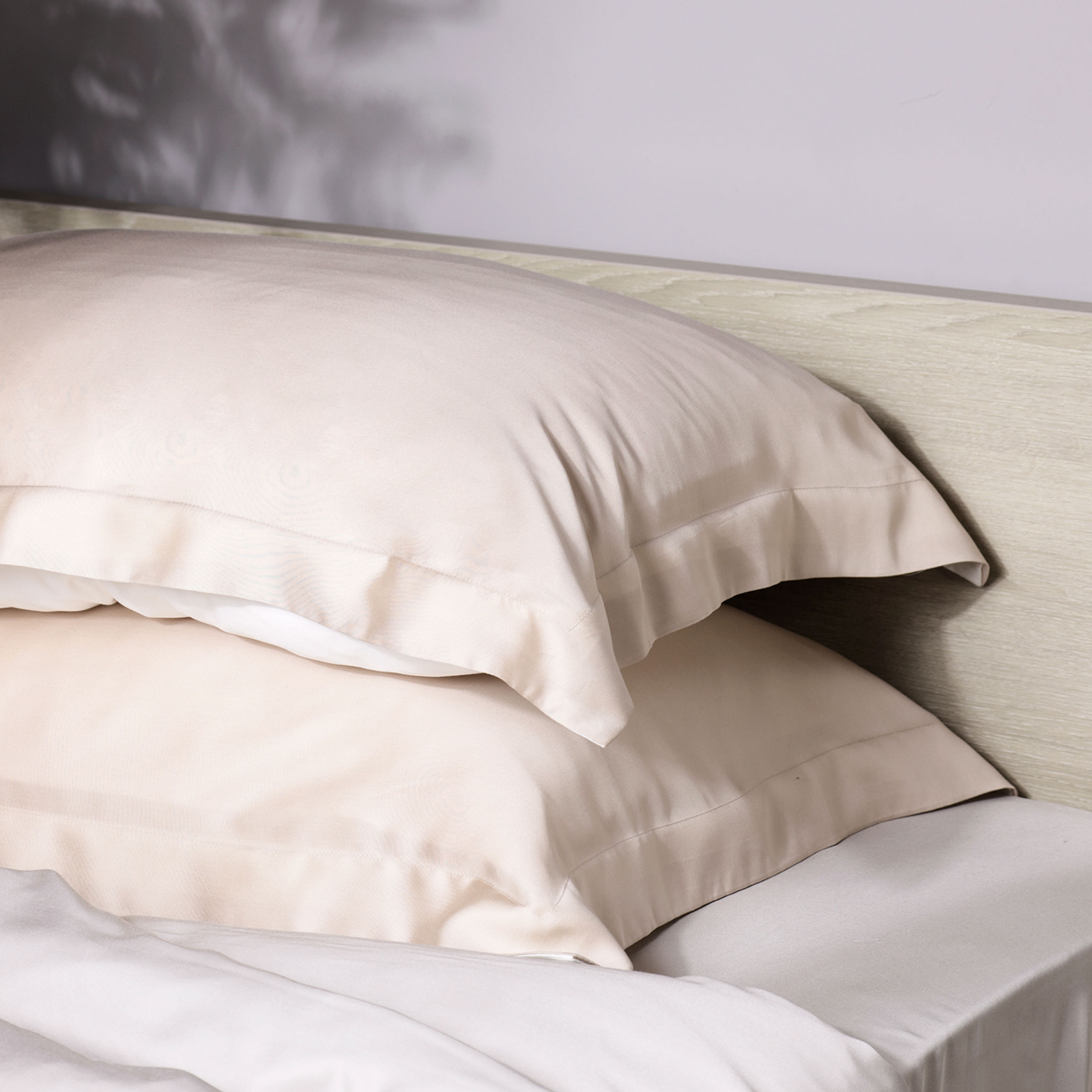 Жастық қап, 50х70 см, 2 дана, тенсель 300 ТС, сүт түсті, Tencel, image-1