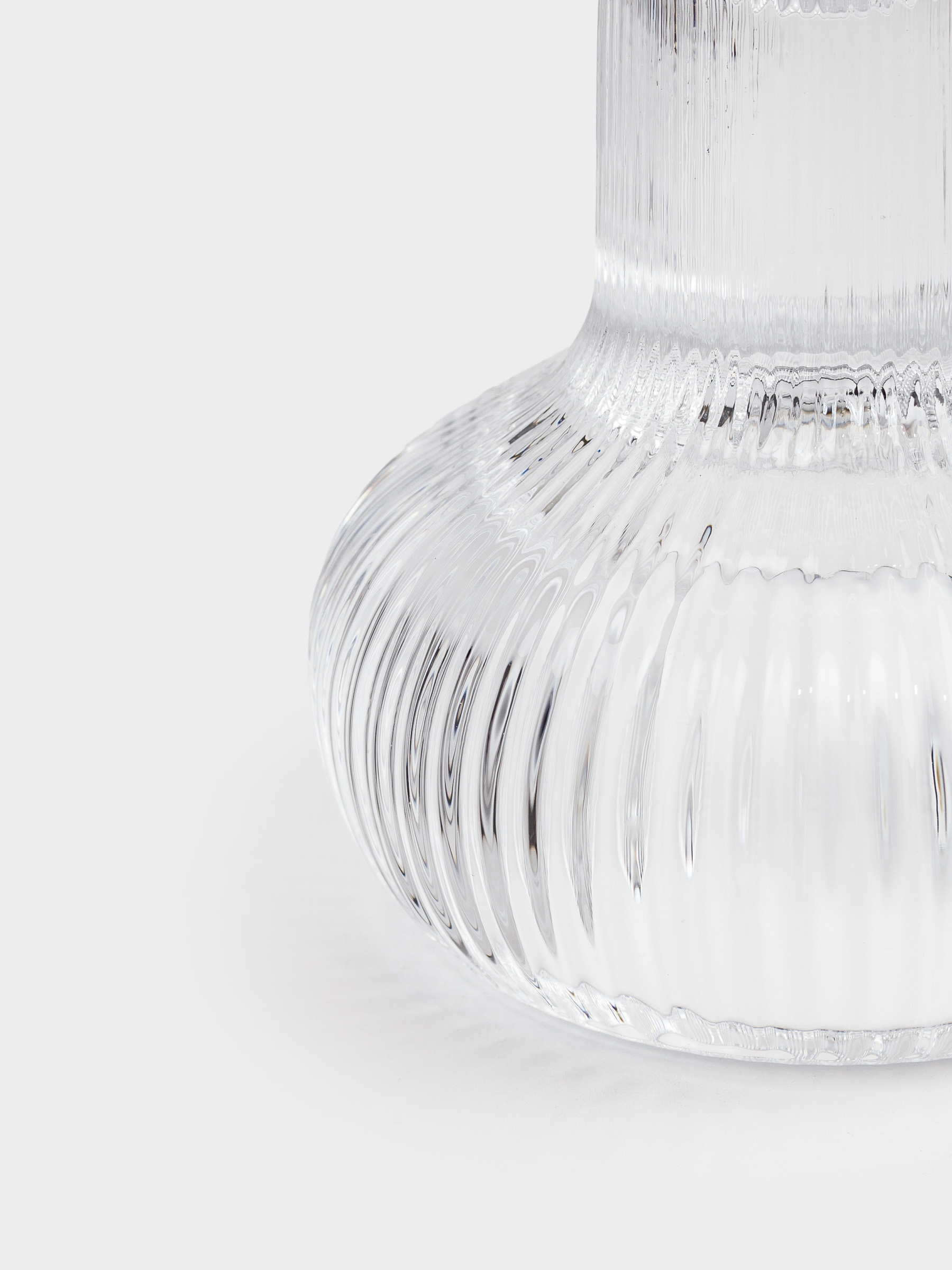 Шам ұстағыш, 11 см, жұқа/цилиндрлік шамға арналған, сабақты, шыны, Ribedic, image-2