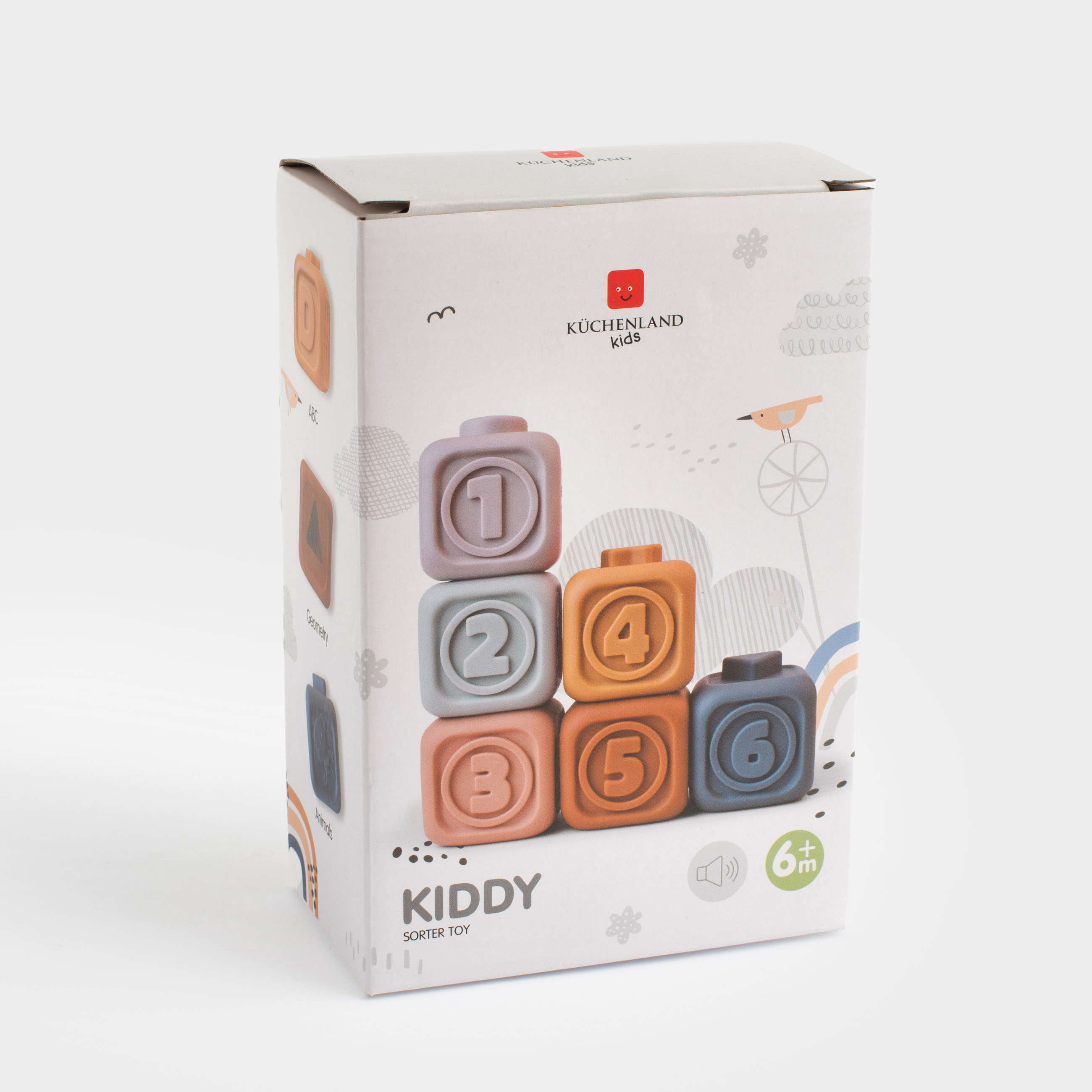 Игрушка-сортер, 6х6 см, 6 пр, развивающая, ПВХ, цветная, Кубики, Kiddy, image-4