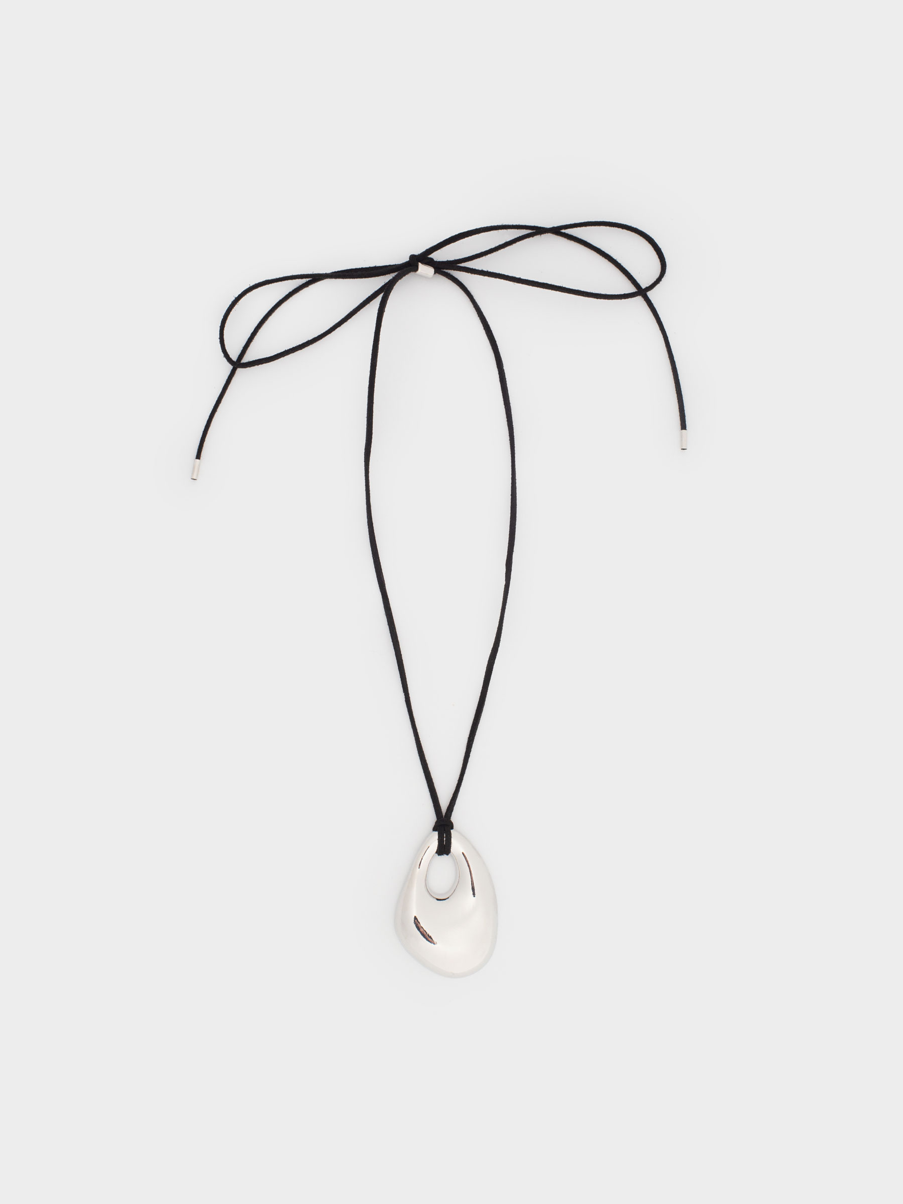 Шынжыр-бау, 1,6 м, аспасы бар, металл/нейлон, күміс, Jewelry, image-0