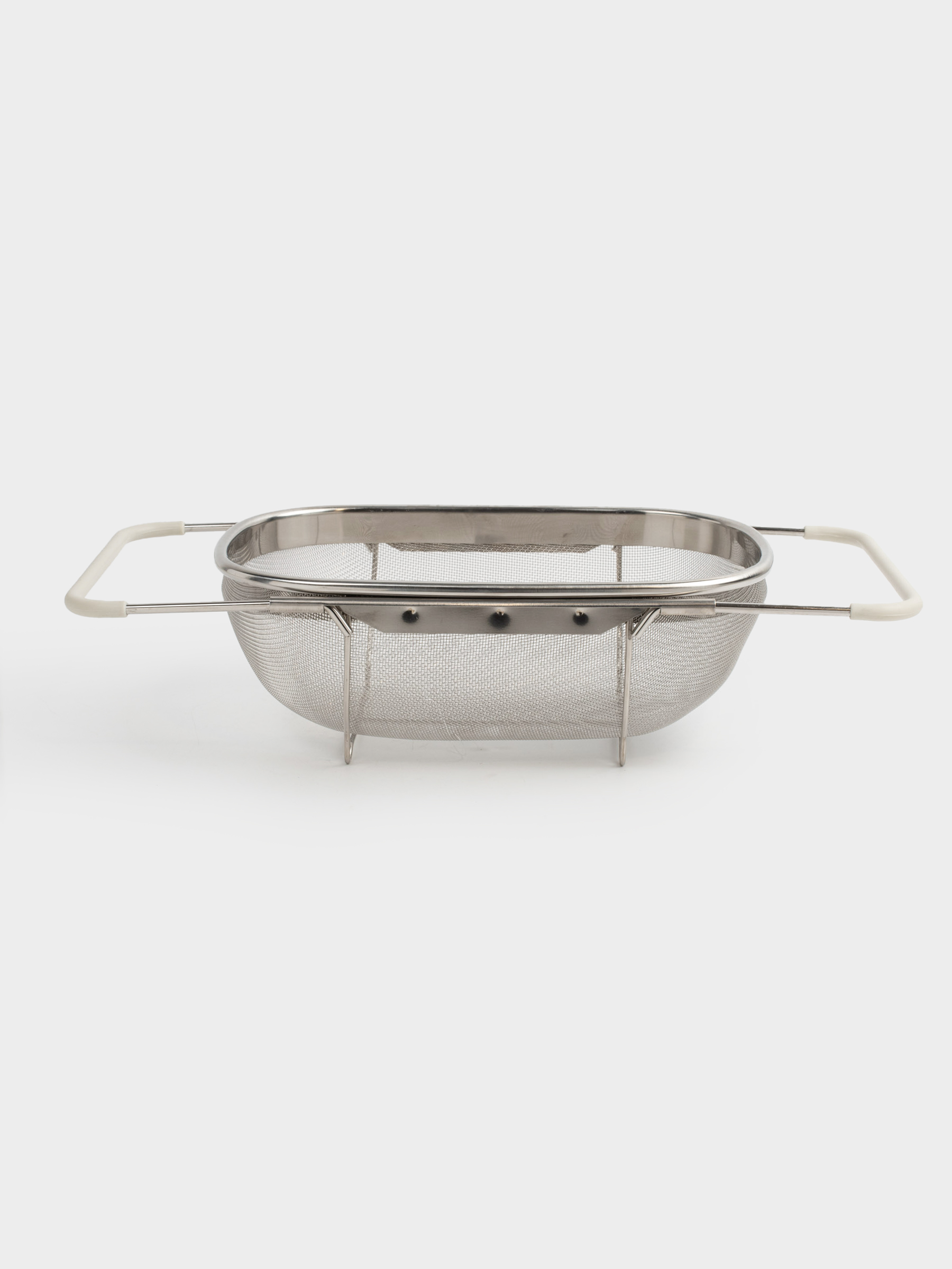 Дуршлаг, 27/40х18 см, на раковину, раздвижной, сталь/ПВХ, бежевый, Tammy, image-1