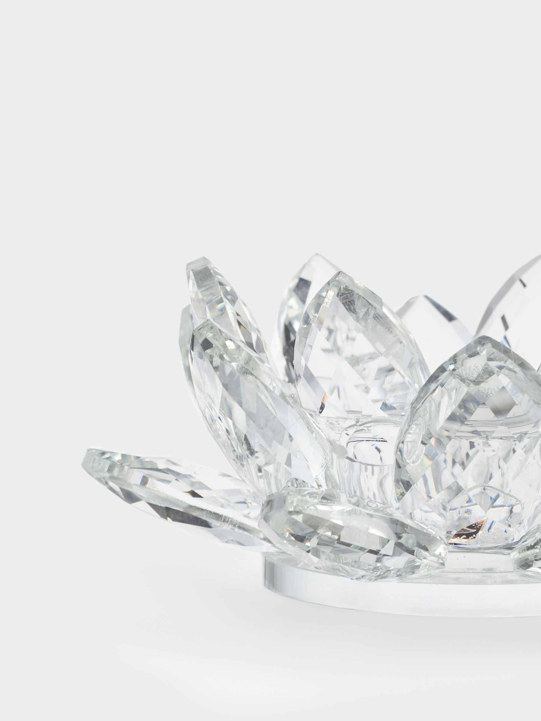 Подсвечник, 11 см, для чайной свечи, кристальное стекло, Цветок, Crystal flower, image-2