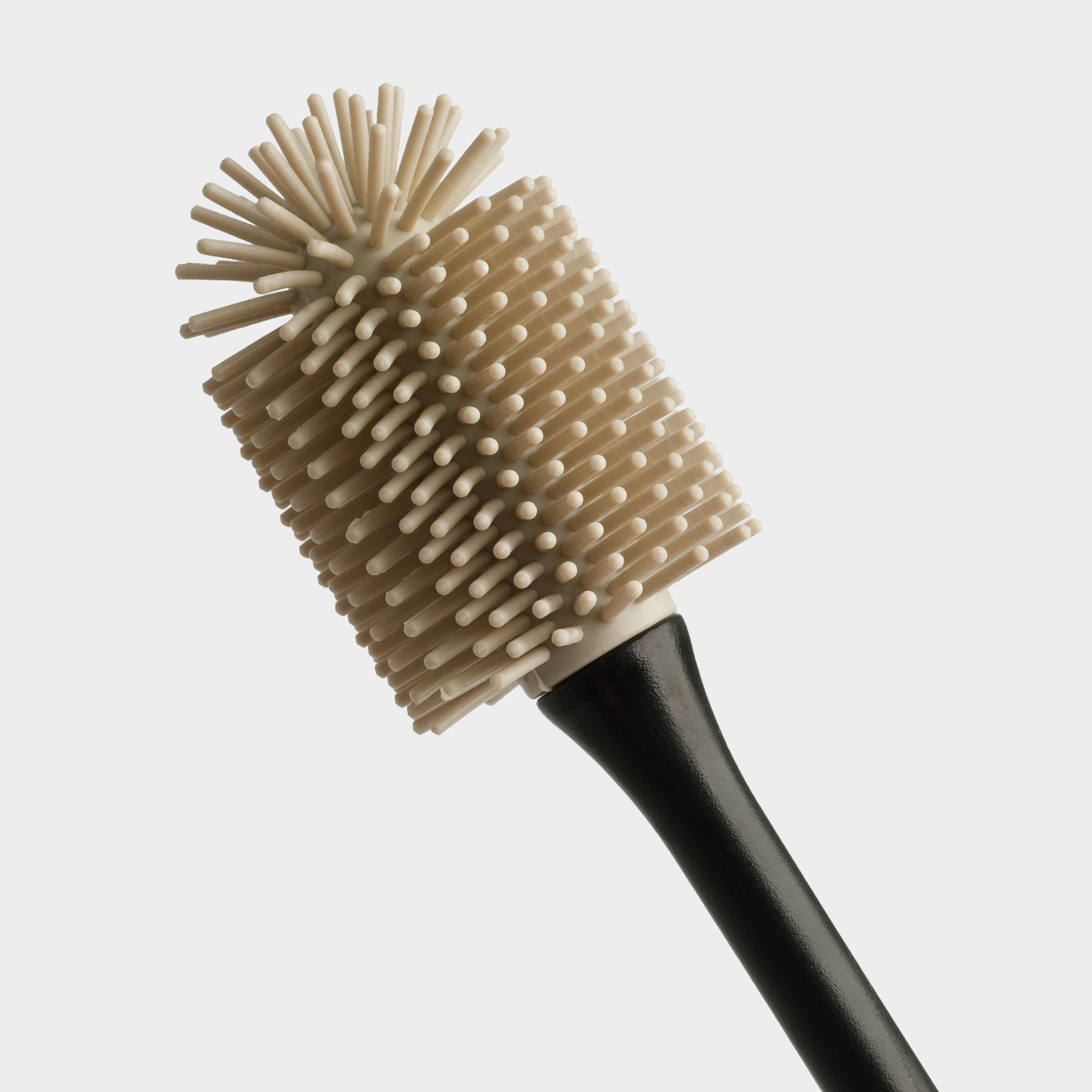 Бөтелке ысқышы, 30 см, силикон/пластик, сұр-қара, Black clean, image-1