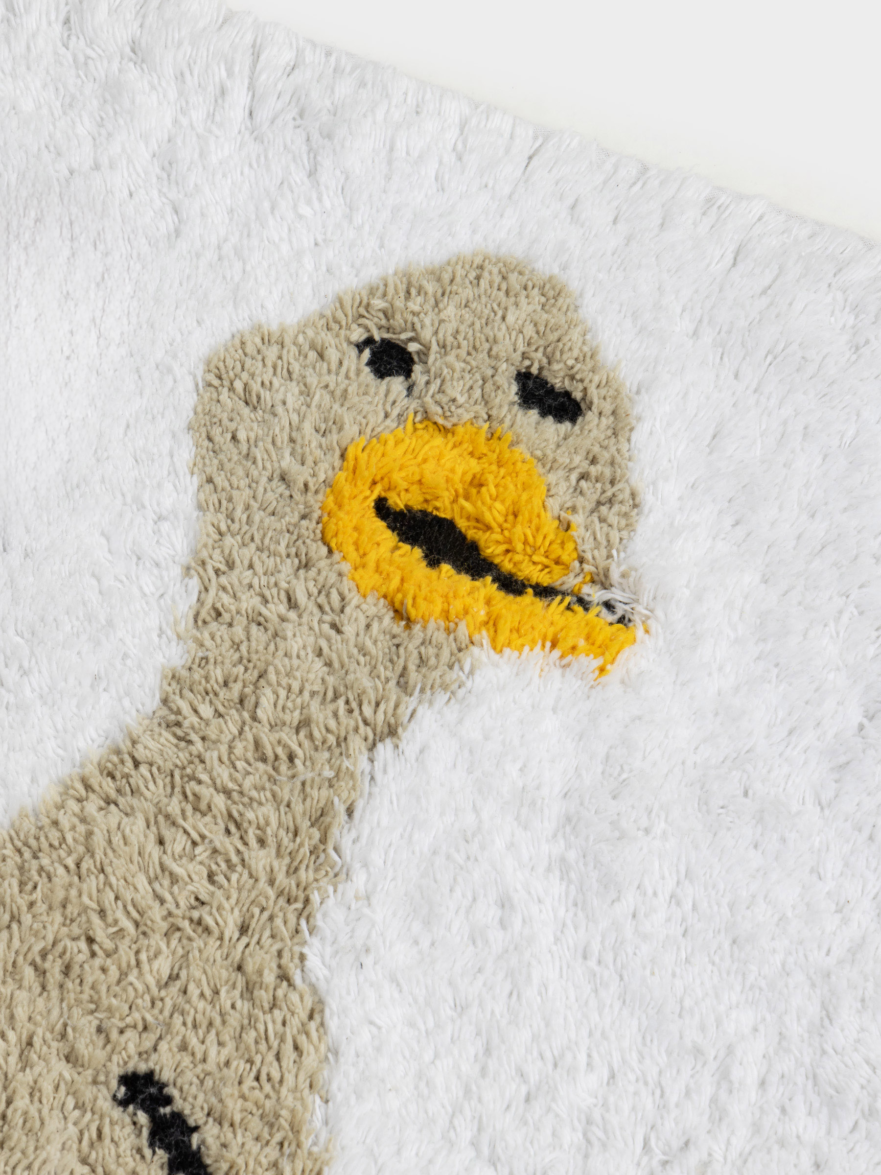 Кілемше, 50х80 см, мақта, сүт түстес, Скейтбордтағы қаз, Goose, image-1