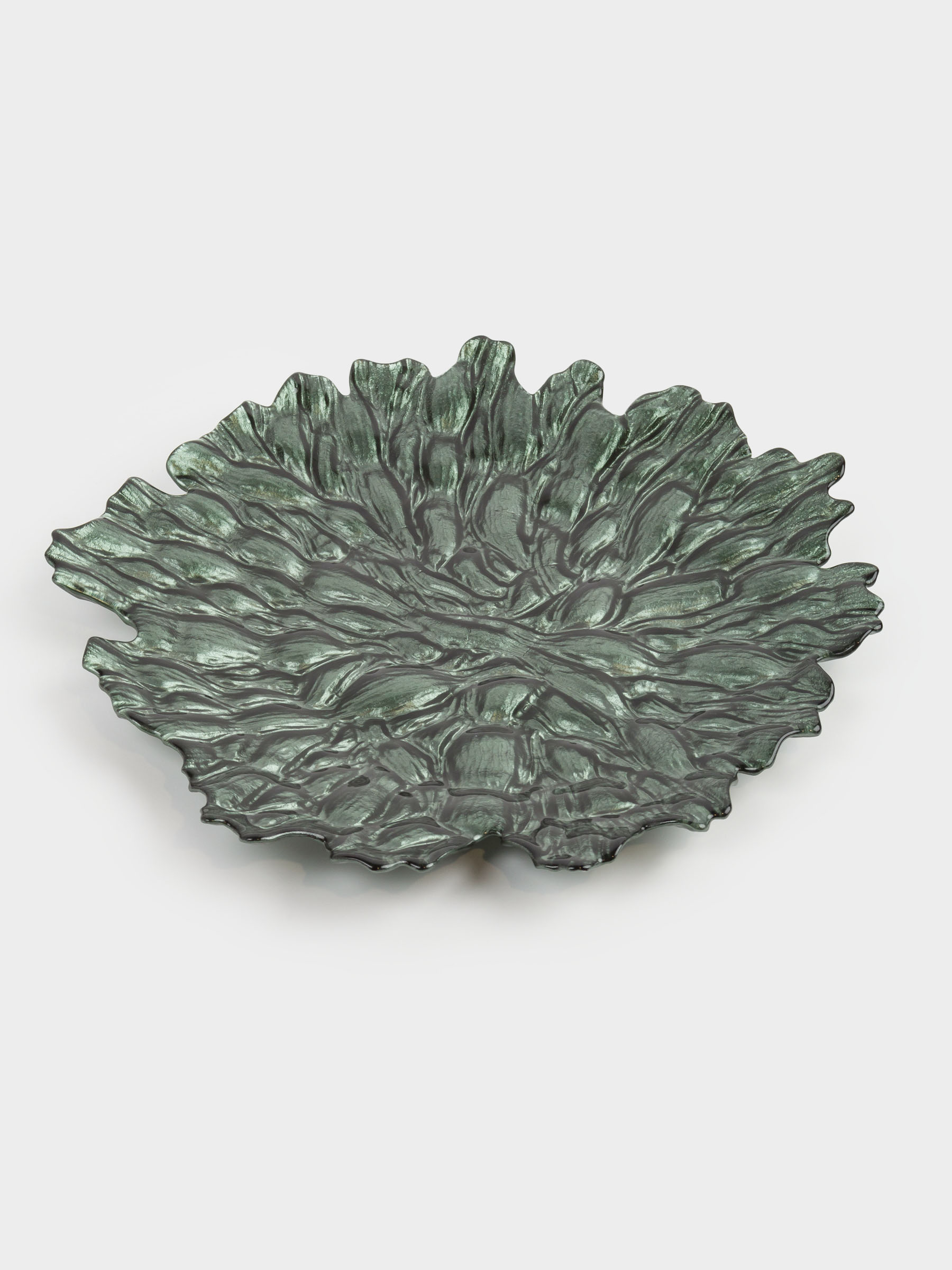 Блюдо, 33 см, стекло Р, зеленое, Pion color, image-0