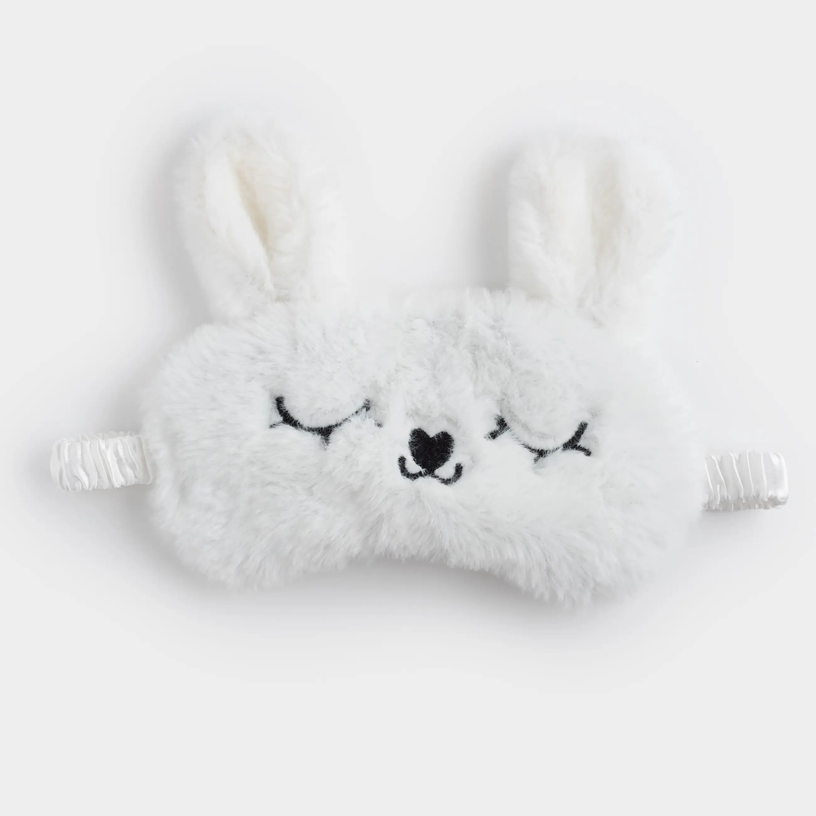 Ұйқыға арналған маска, 18 см, полиэстер/жасанды үлбір, сарғылт-қоңыр, Қоян, Rabbit