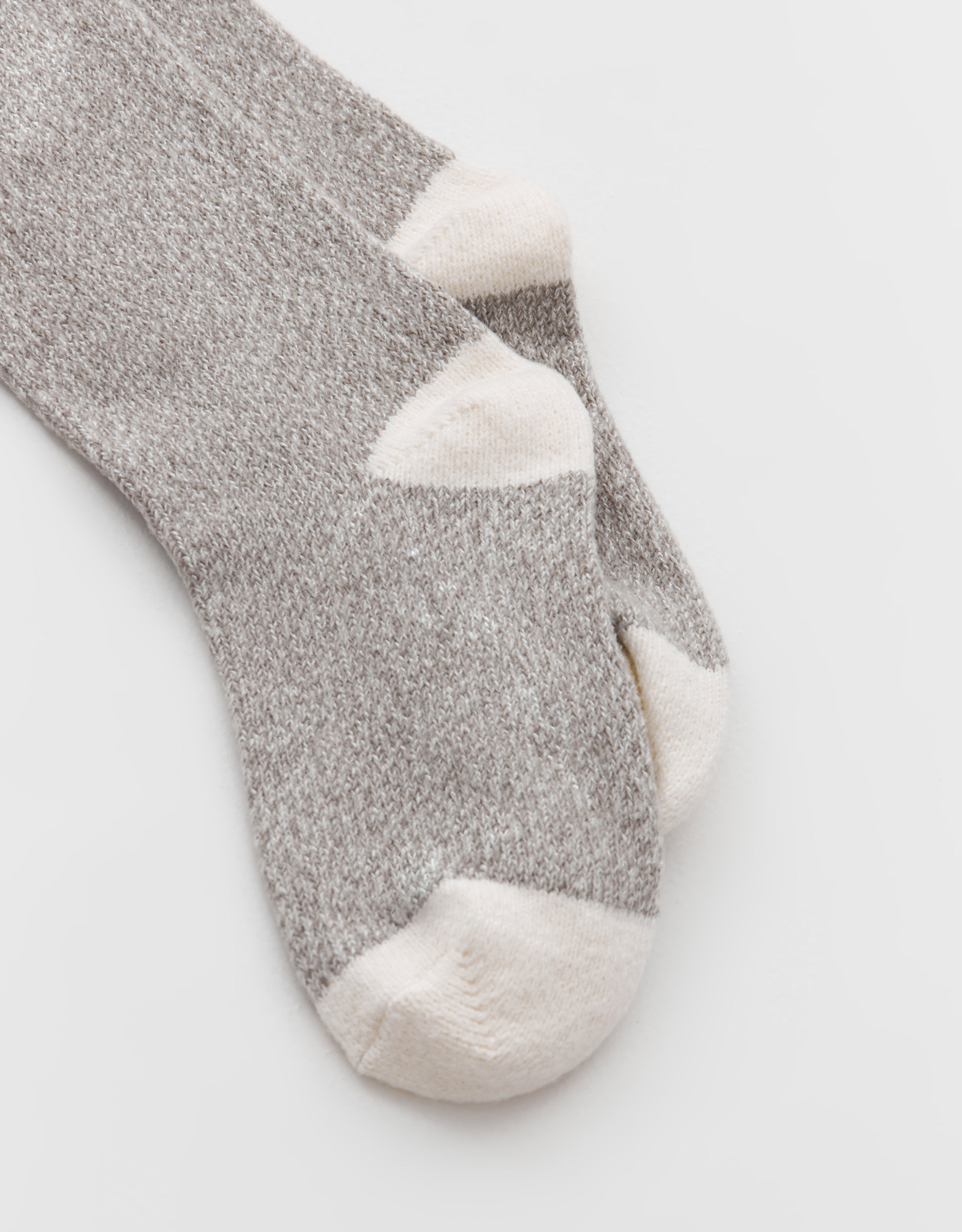 Носки женские, полиэстер, бежево-серые, Warmed, image-1