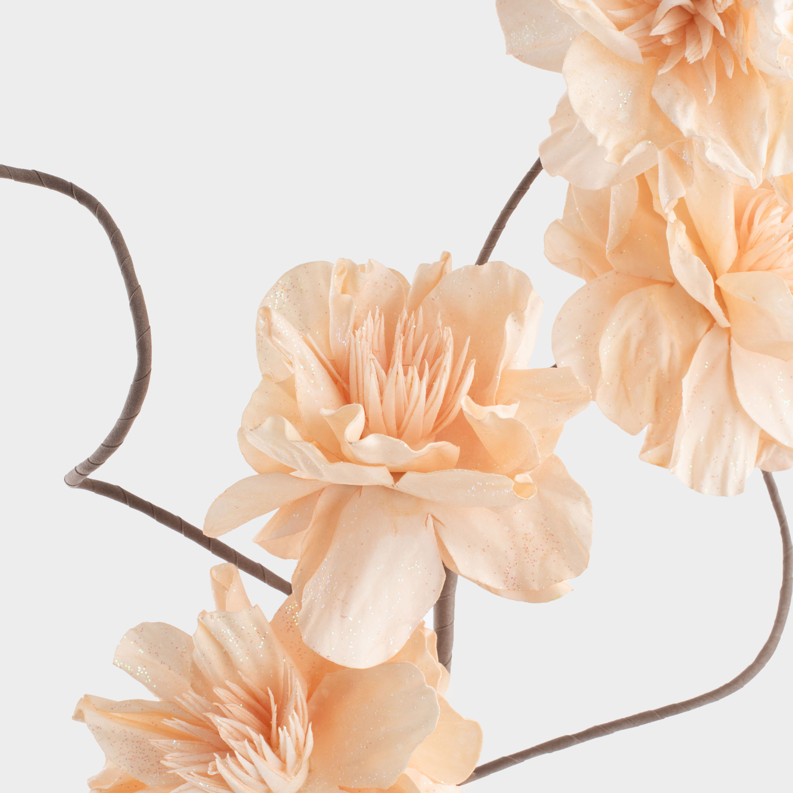 Ветка декоративная, 98 см, пластик, Молочные пионы, Flower garden, image-3