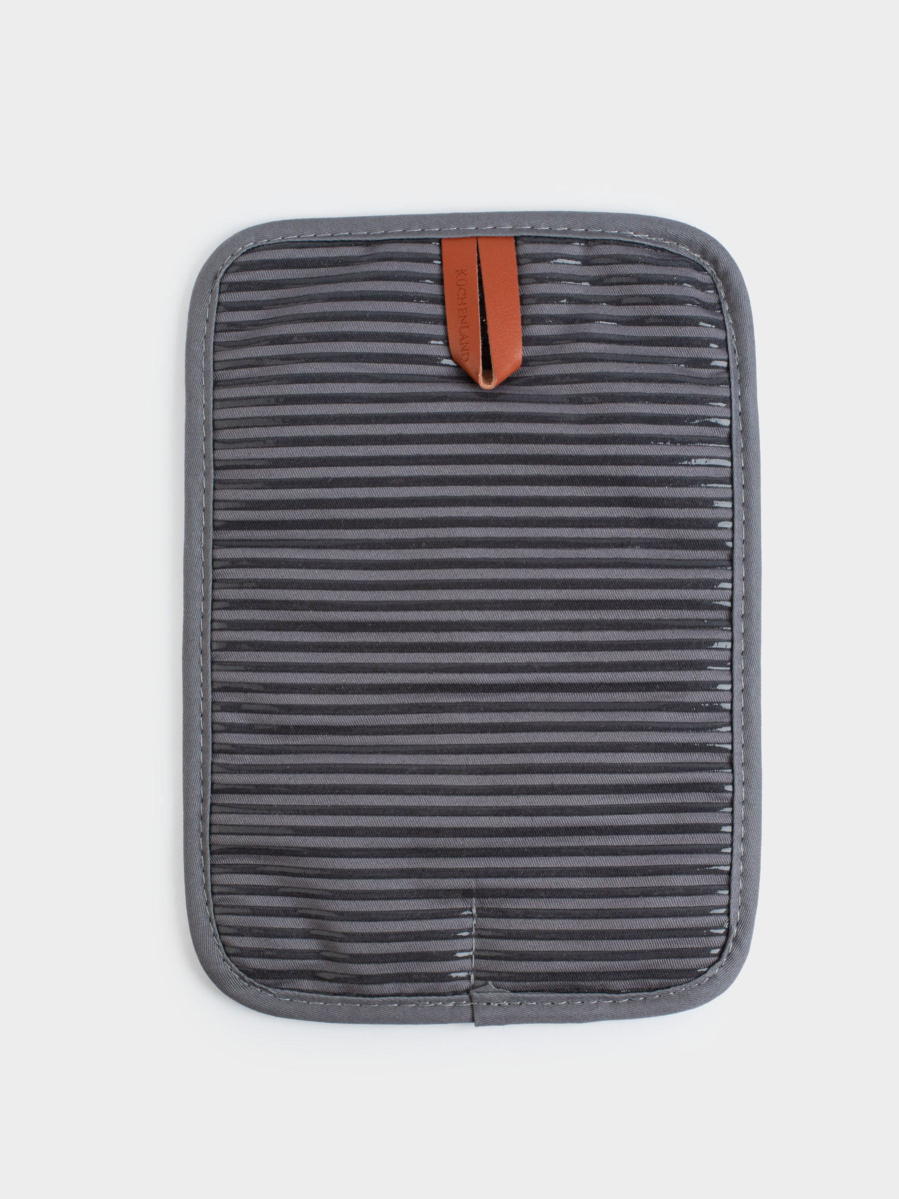 Ыдыс ұстағыш, 26x18 см, мақта/силикон, графитті, Bakery striped, image-0
