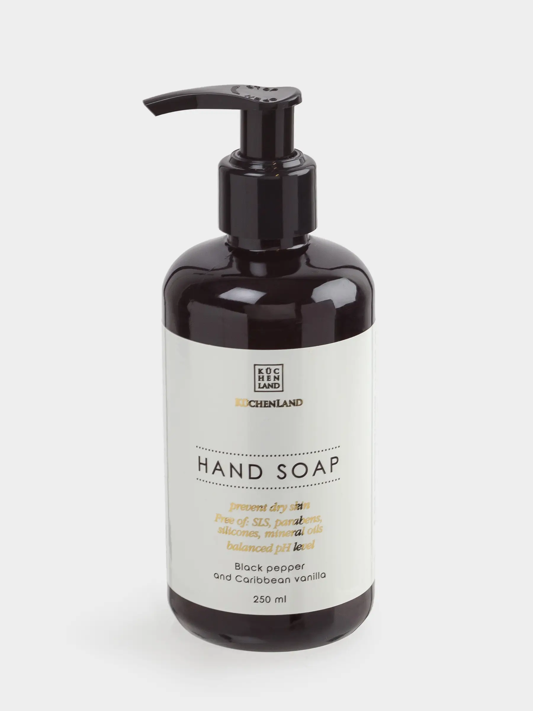 Жидкое мыло для рук, 250 мл, с дозатором, Черный перец/Карибская ваниль, Perfect care, image-0