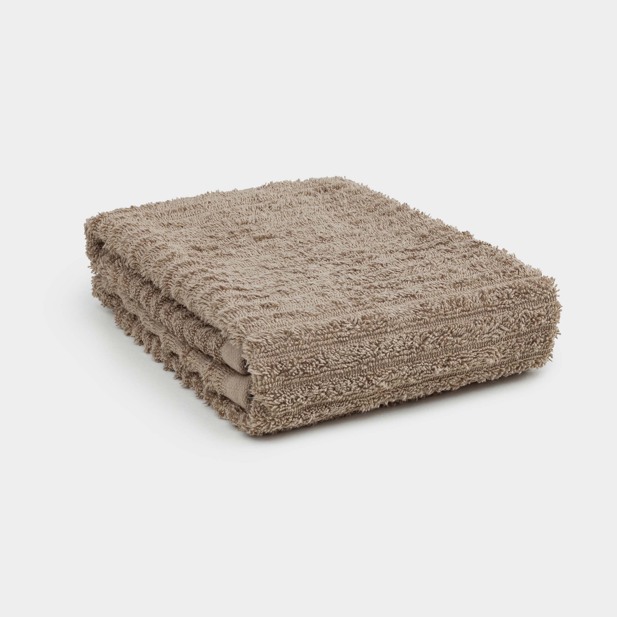 Полотенце, 50х90 см, хлопок, песочное, Объемные полосы, Stripes cotton, image-5