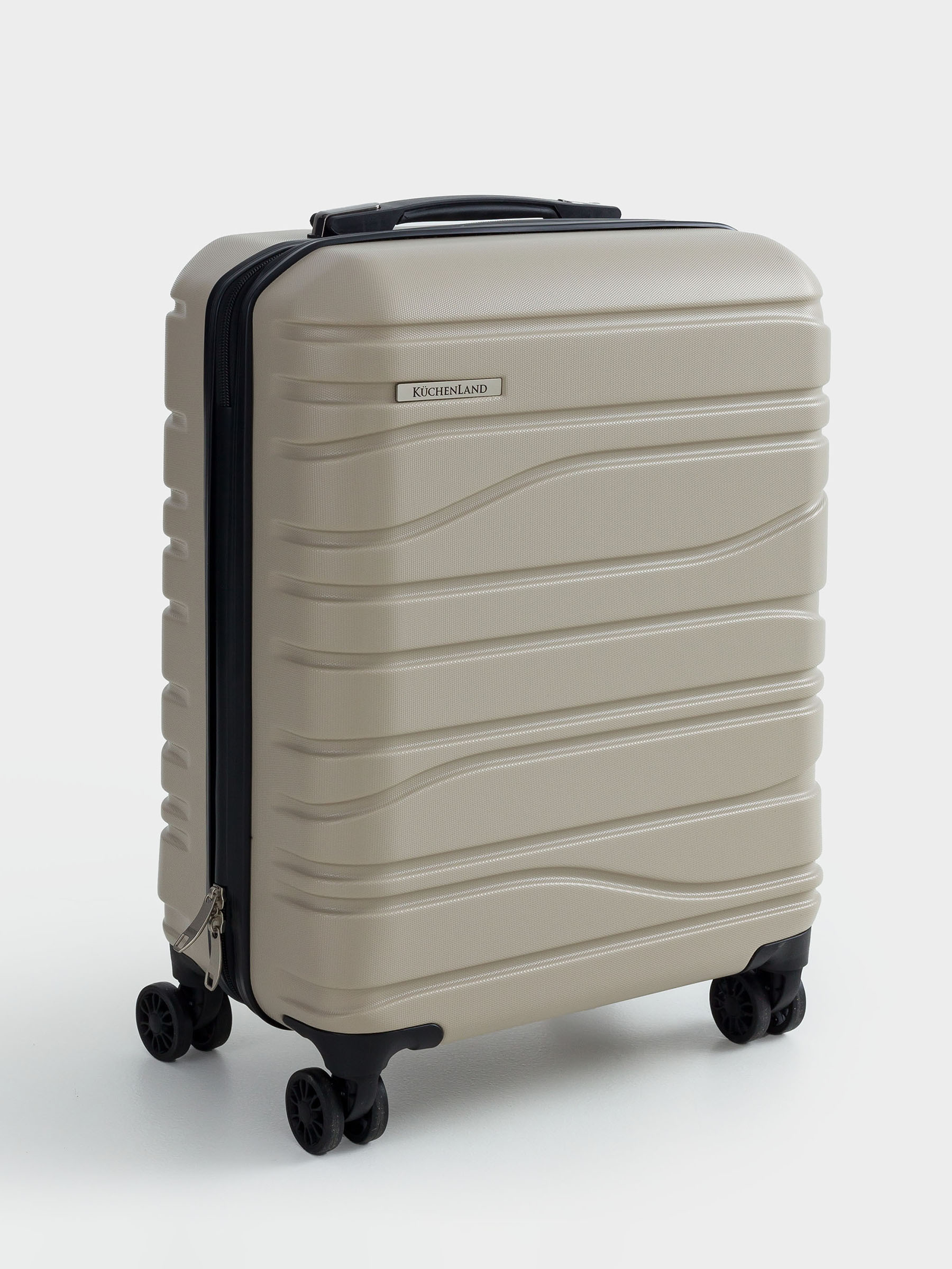 Чемодан S, 39х22х55 см, 2,7 кг, пластик, бежевый, Travel comfort, image-5