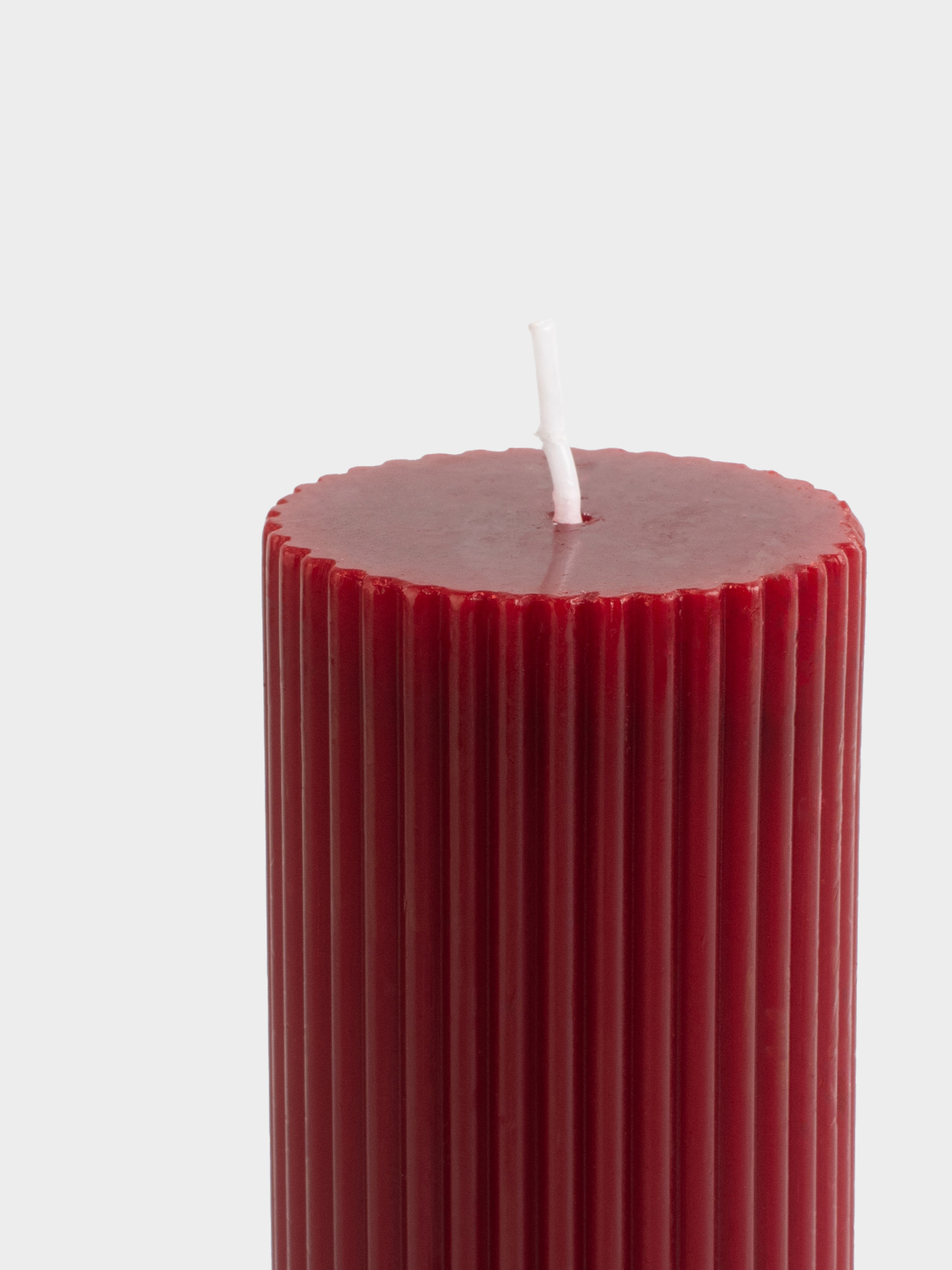 Шам, 5х14 см, цилиндрлік, түс, Ribbed candle, image-2