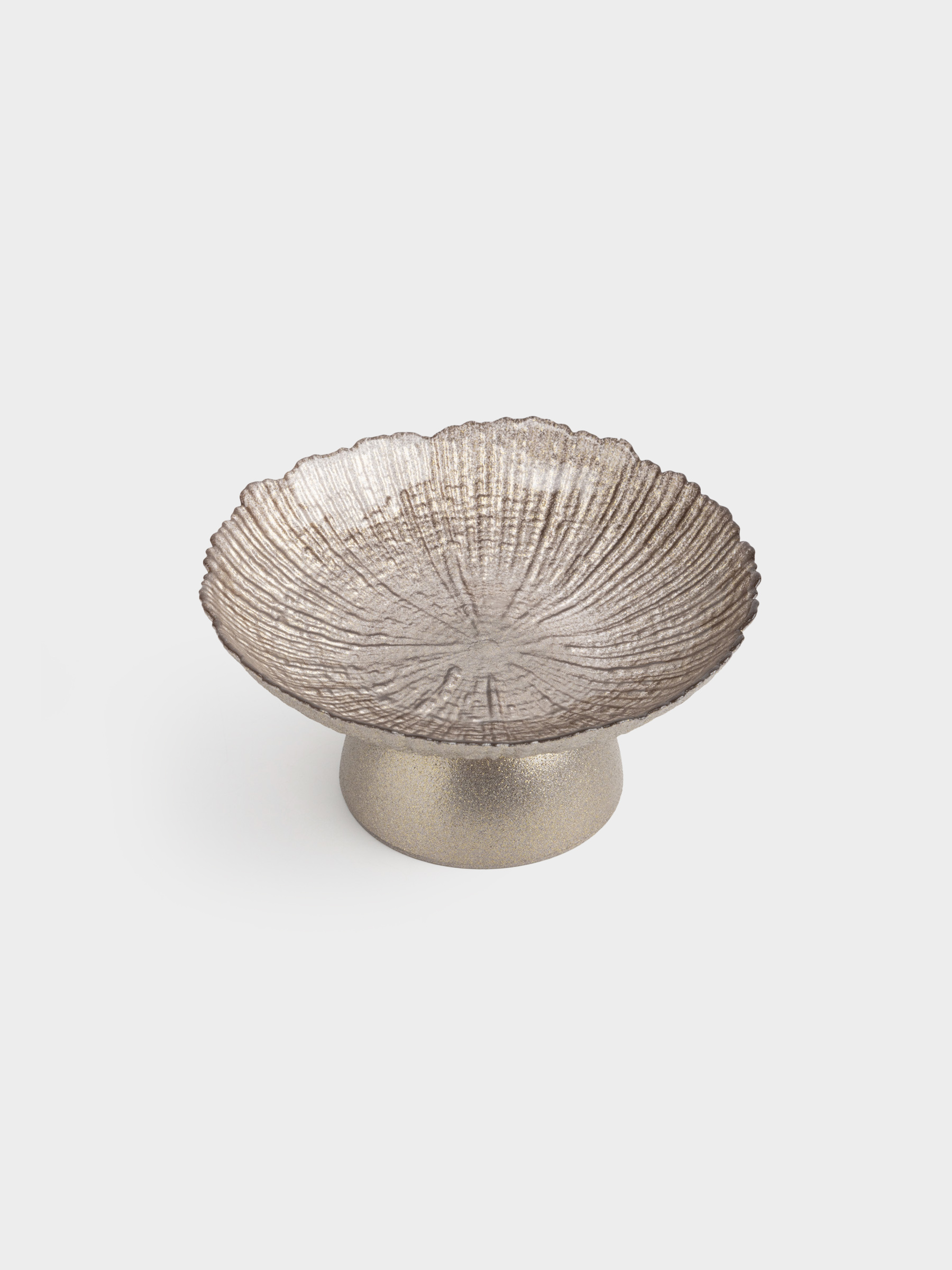 Ваза для фруктов, 21x11 см, на ножке, стекло, коричневая, Raisen, image-1