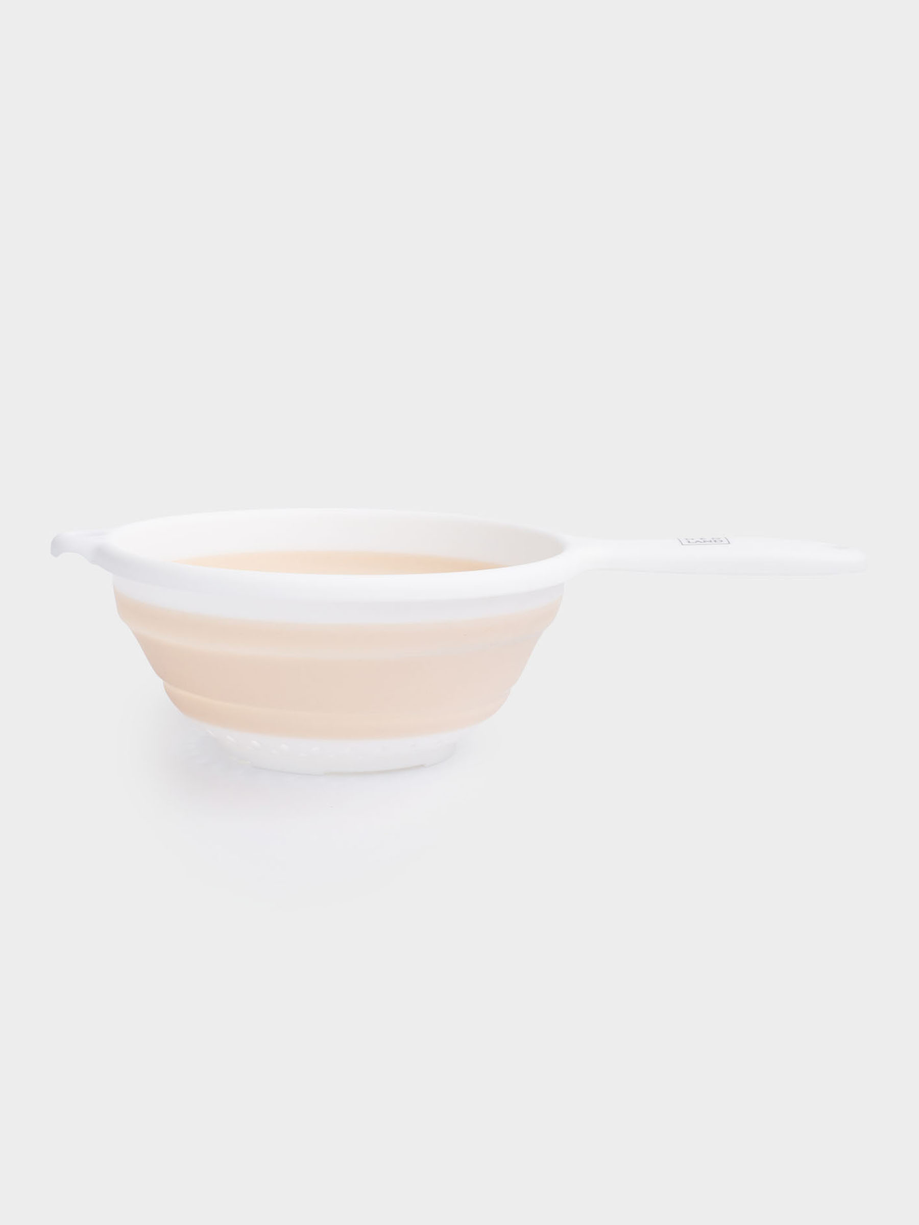Дуршлаг, 33 см, складной, с ручкой, пластик/резина, серо-бежевый, Foldaway, image-0
