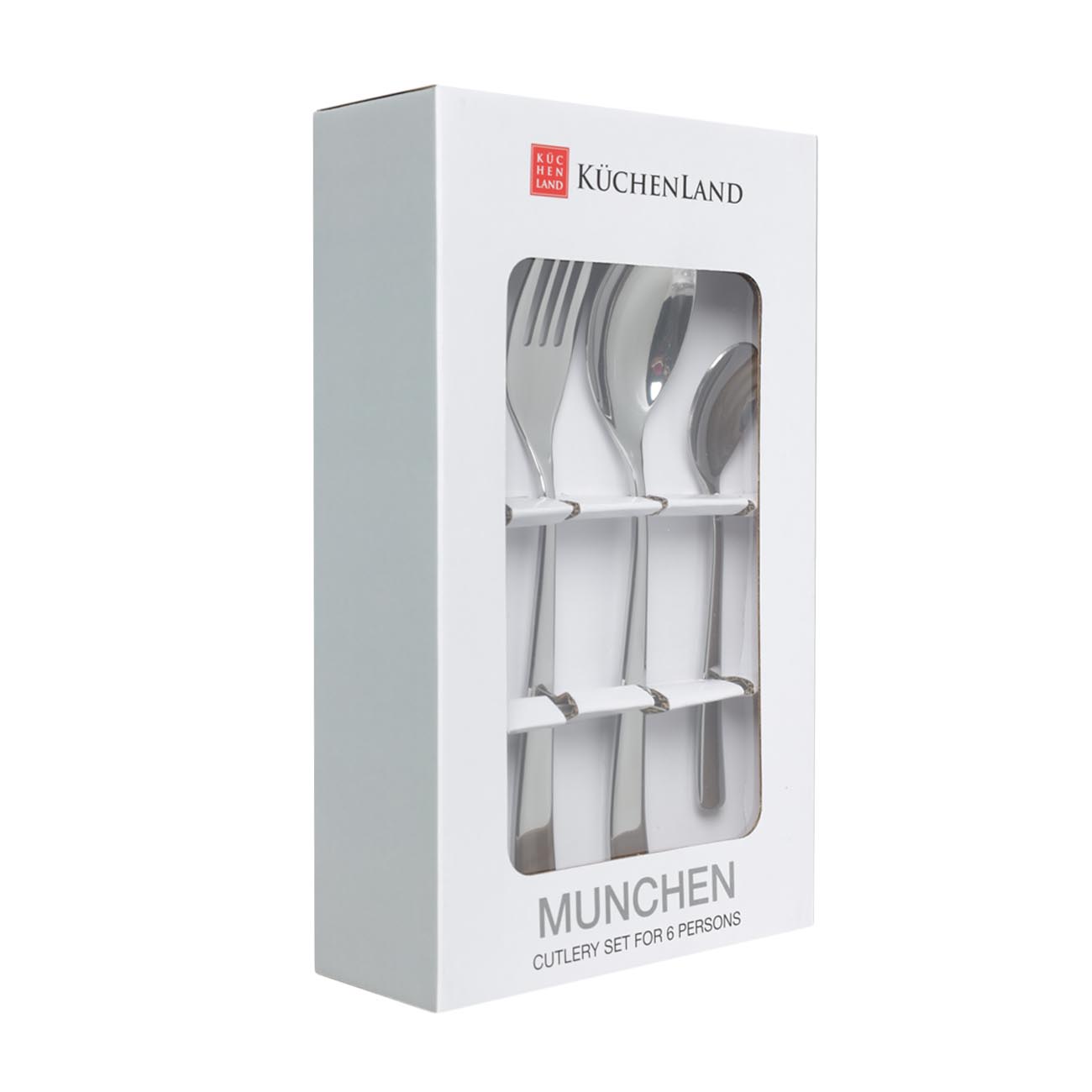 Столовые приборы, 6 перс, 24 пр, сталь, Munchen, image-1