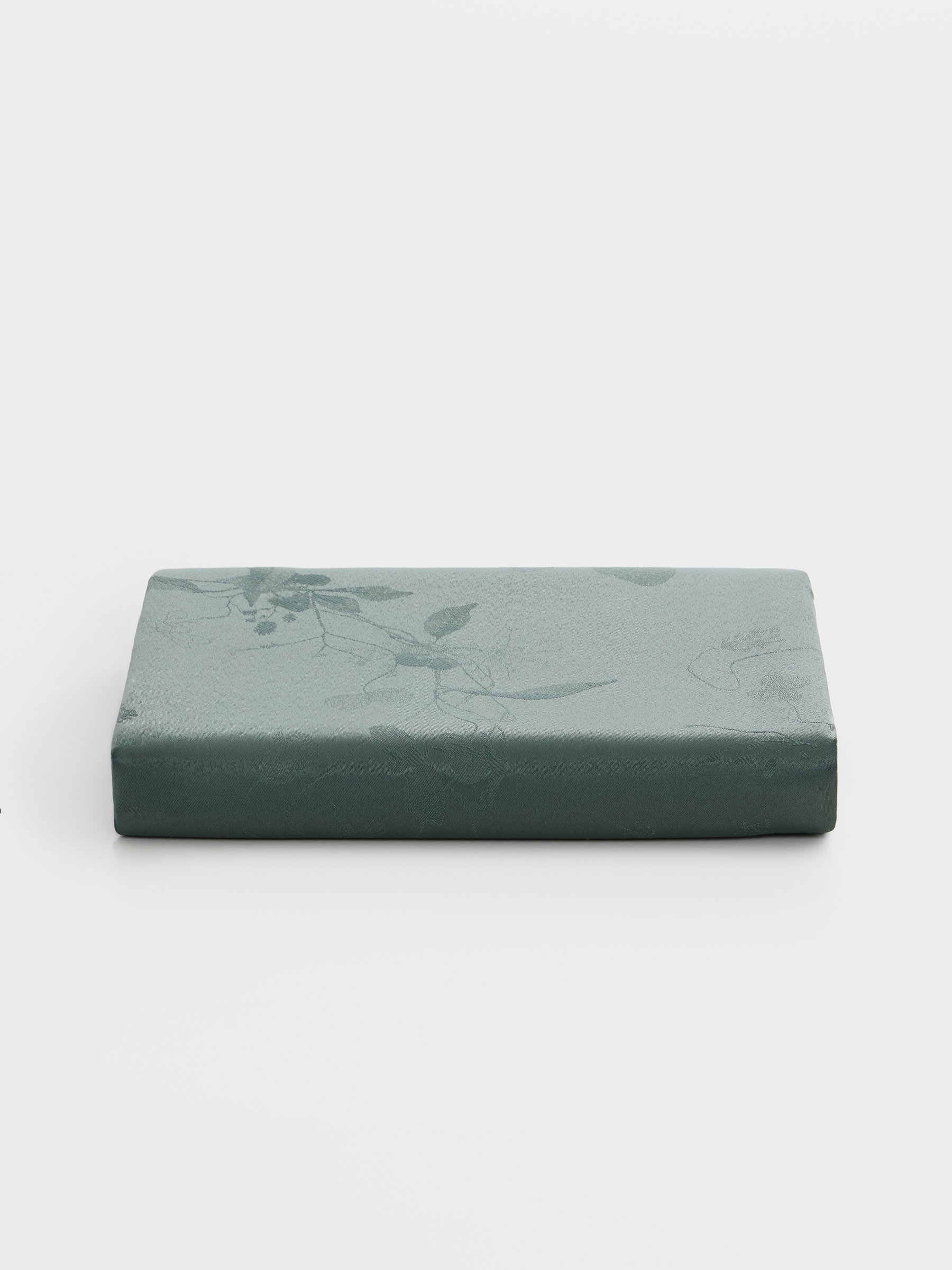 Скатерть, 160х160 см, жаккард, полиэстер, зеленая, Цветы, Flora green, image-7