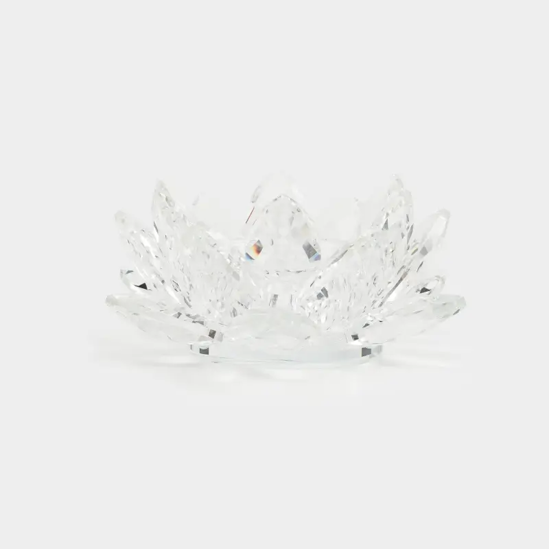 Подсвечник, 11 см, для чайной свечи, кристальное стекло, Цветок, Crystal flower, image-0