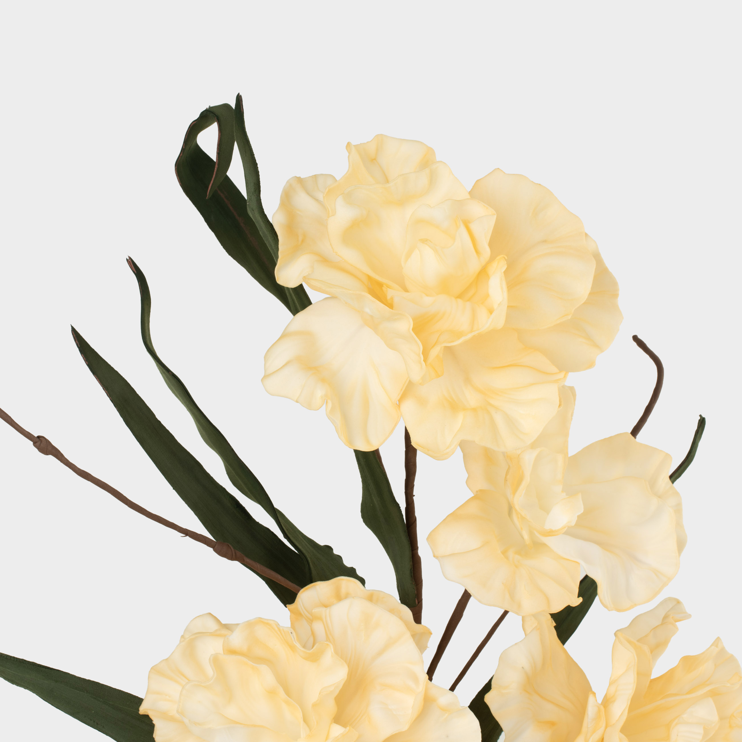 Ветка декоративная, 1 м, пластик/пенопласт, Кремовые пионы, Flower garden, image-4