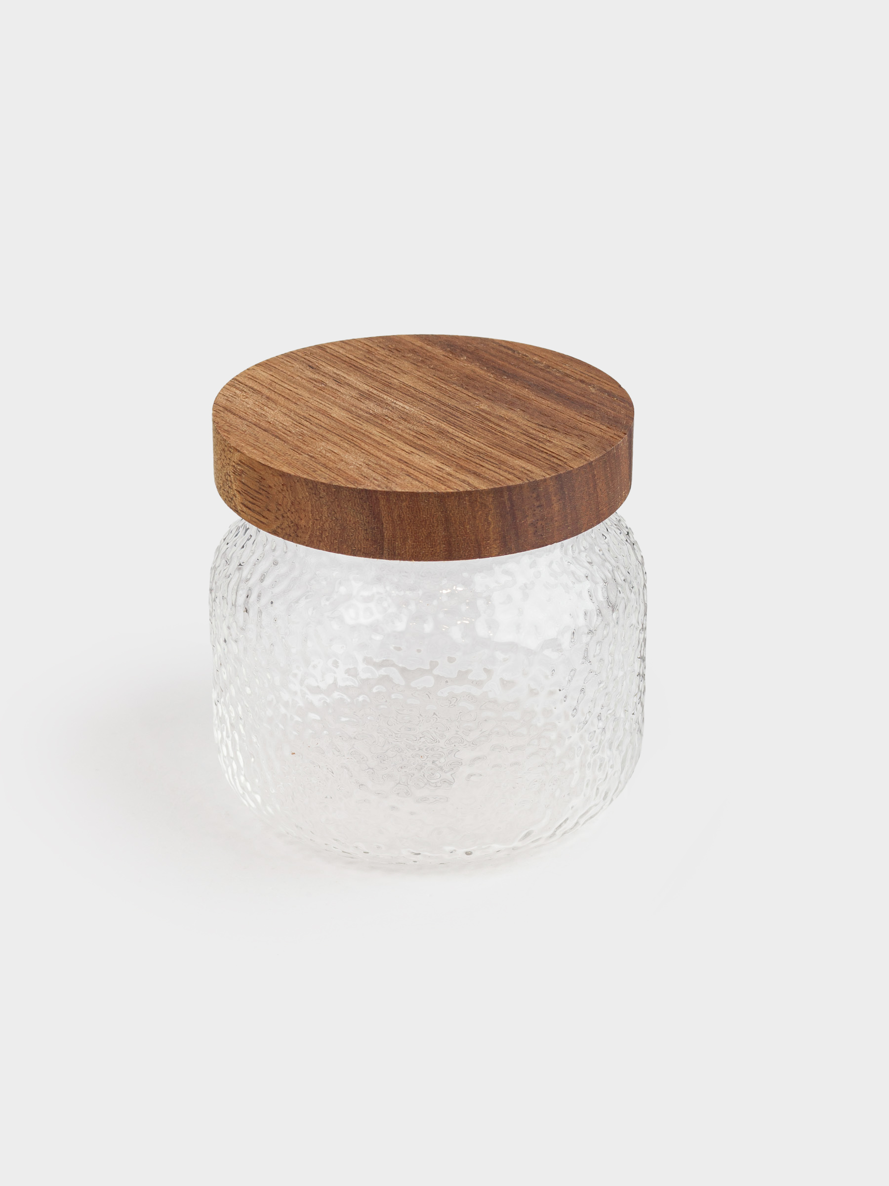 Банка для сыпучих продуктов, 300 мл, стекло/дерево, Ripply wood, image-1