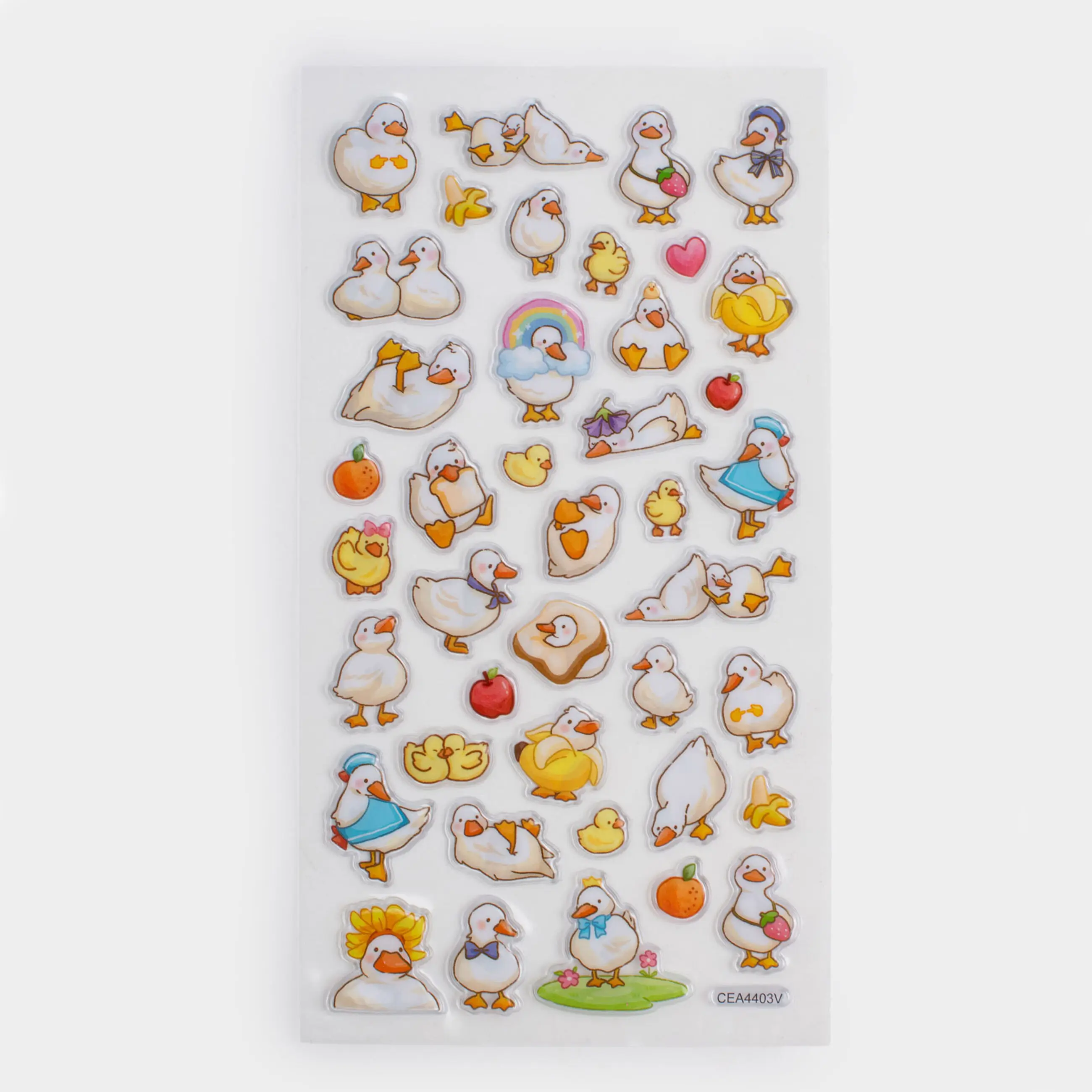 Жапсырмалар жинағы, 17х9 см, 41 дана, бір реттік, ПВХ, Үйректер, Duck yellow