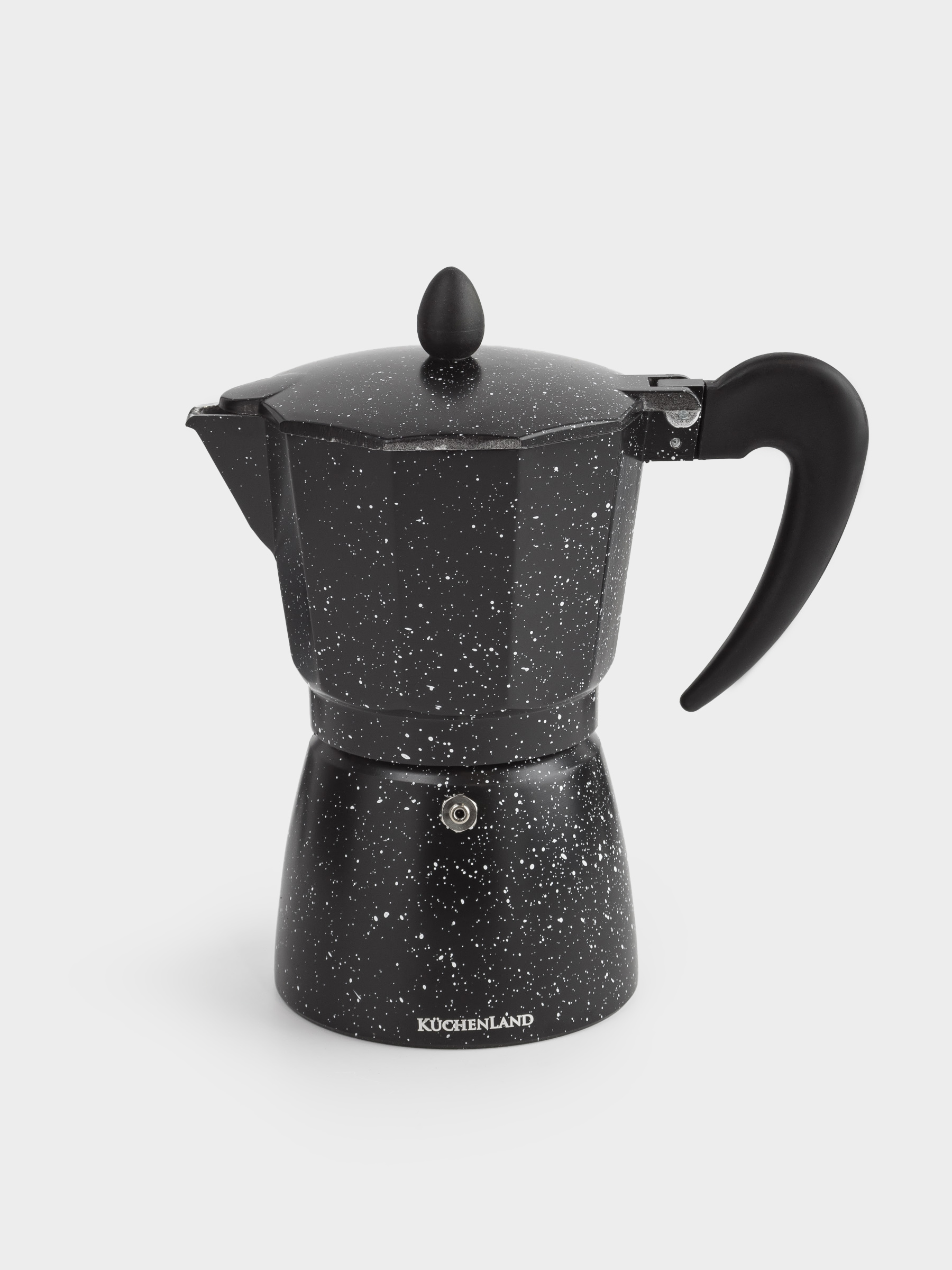 Кофеварка гейзерная, 300 мл, алюминий/пластик, черная, в крапинку, Espresso, image-0