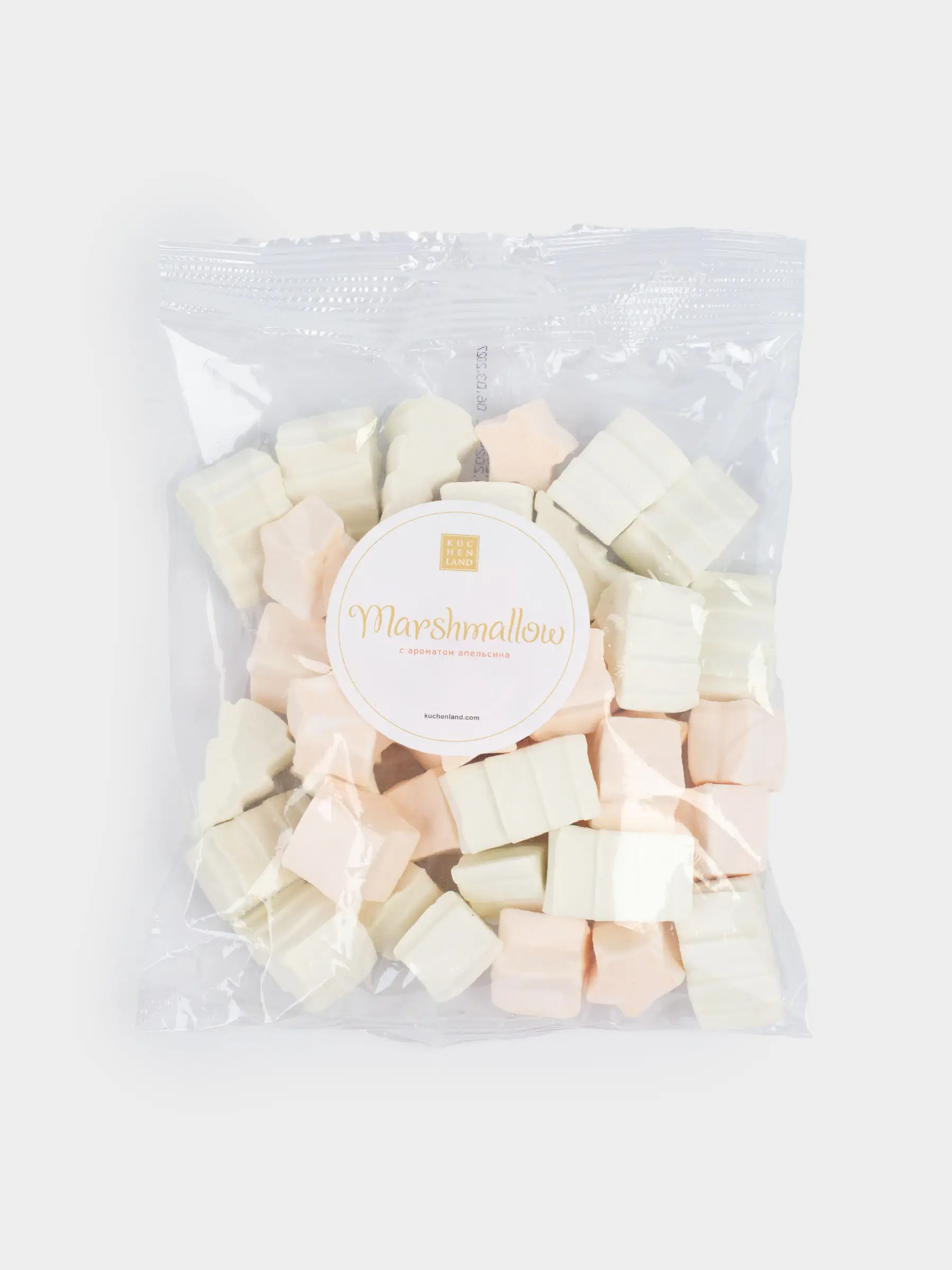 Маршмеллоу, 70 гр, бұйра, апельсин, шыршалар мен жұлдыздар, Sweet life