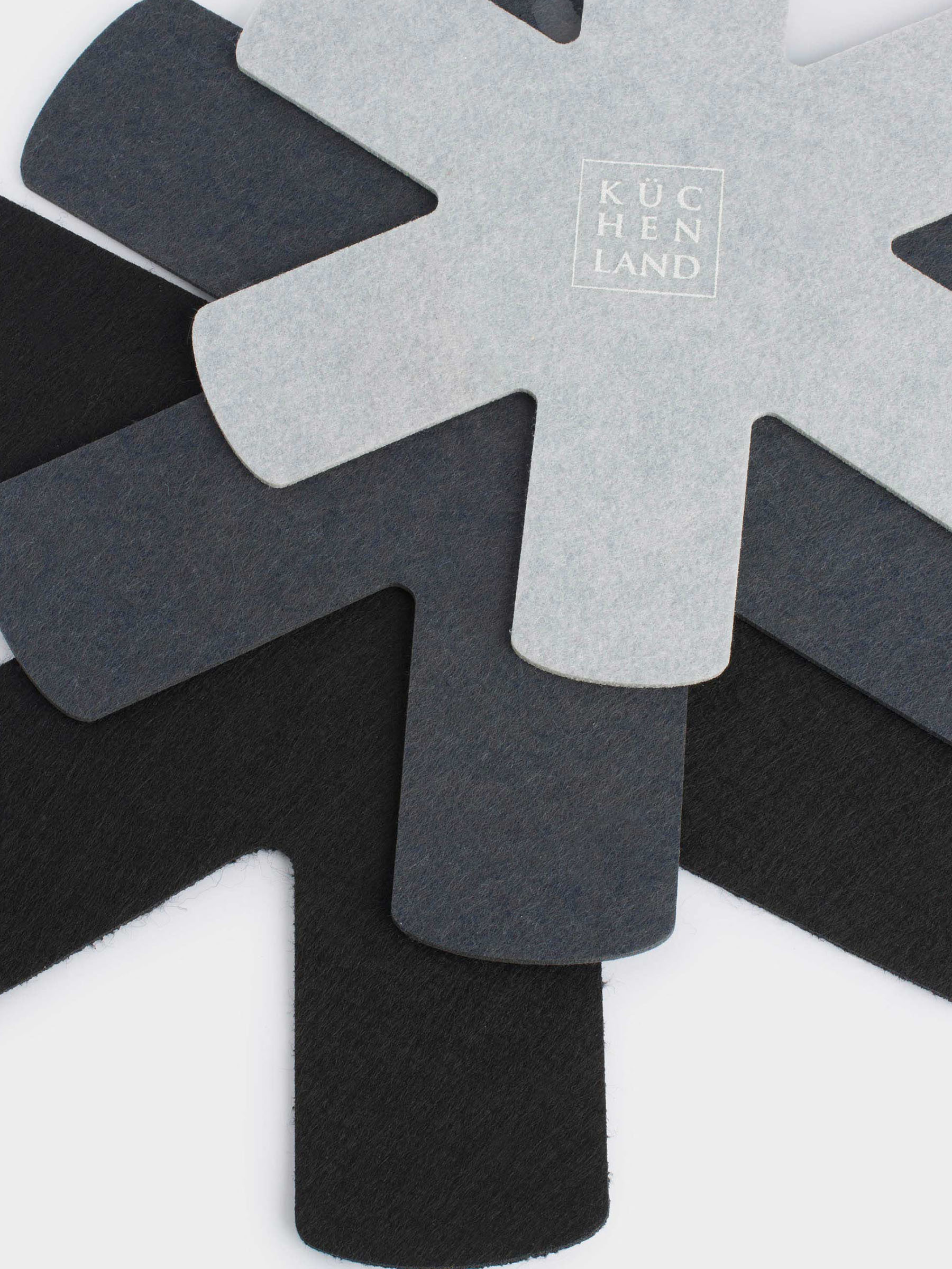 Набор протекторов для сковород, 3 шт, 38/34/27 см, фетр, серый, Assist, image-5