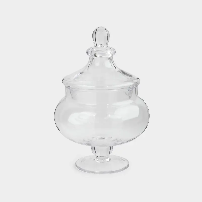 Конфетница, 26х17 см, 1,4 л, на ножке, с крышкой, стекло, Clear ,image-0