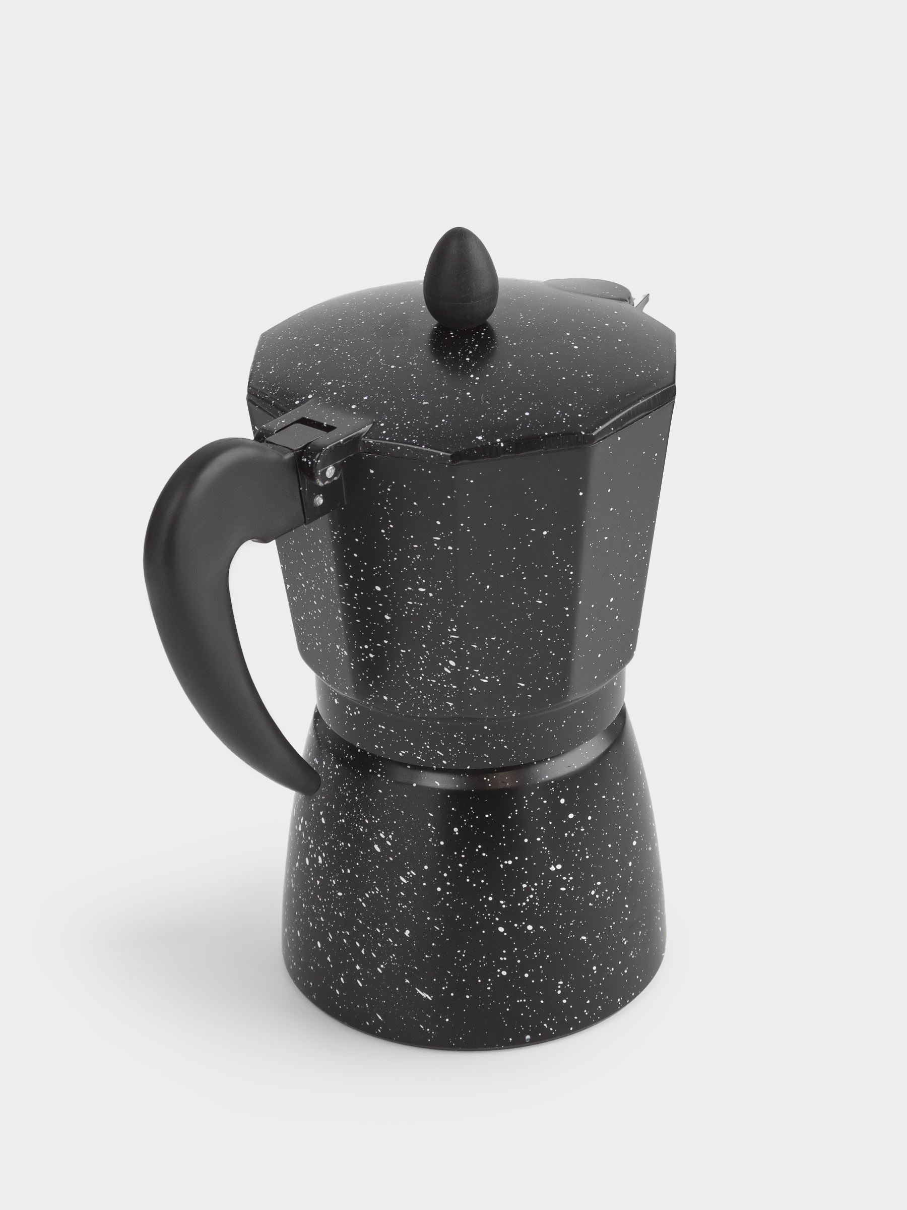Кофеварка гейзерная, 300 мл, алюминий/пластик, черная, в крапинку, Espresso, image-1