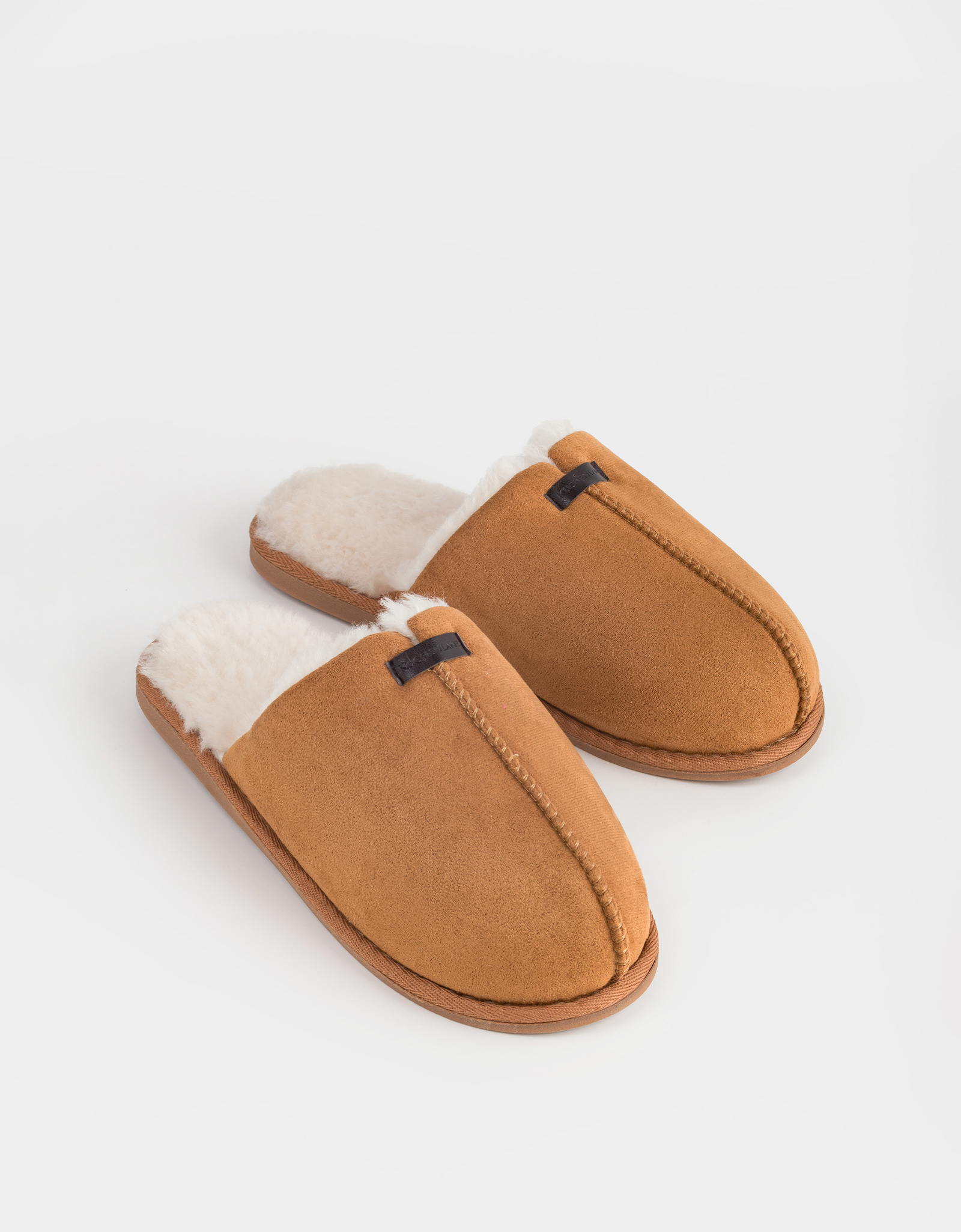 Тапочки женские, домашние, замша/искусственный мех, коричневые, Suede, image-5