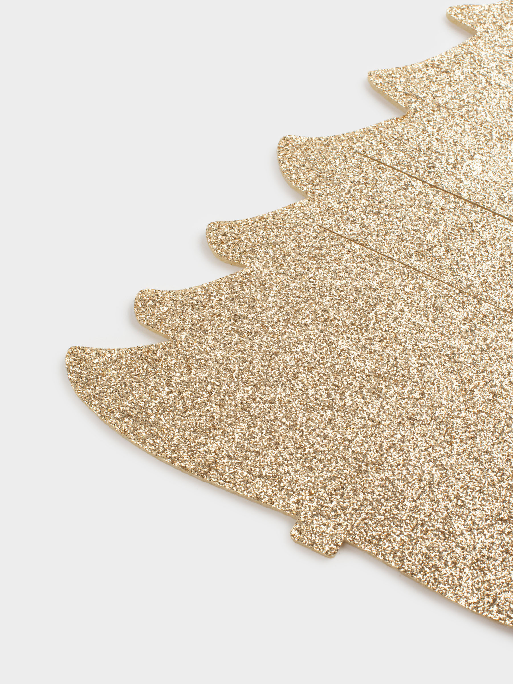 Карман для столовых приборов, 24х16 см, 2 шт, фетр, золотистый, Ель, Felt mat, image-1