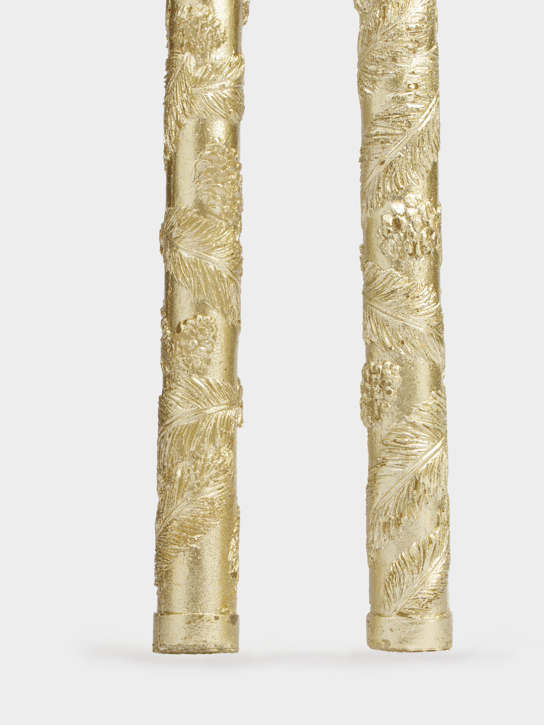 Свеча, 25 см, 2 шт, тонкая, шампань, Шишки и ветви, Winter delice, image-3