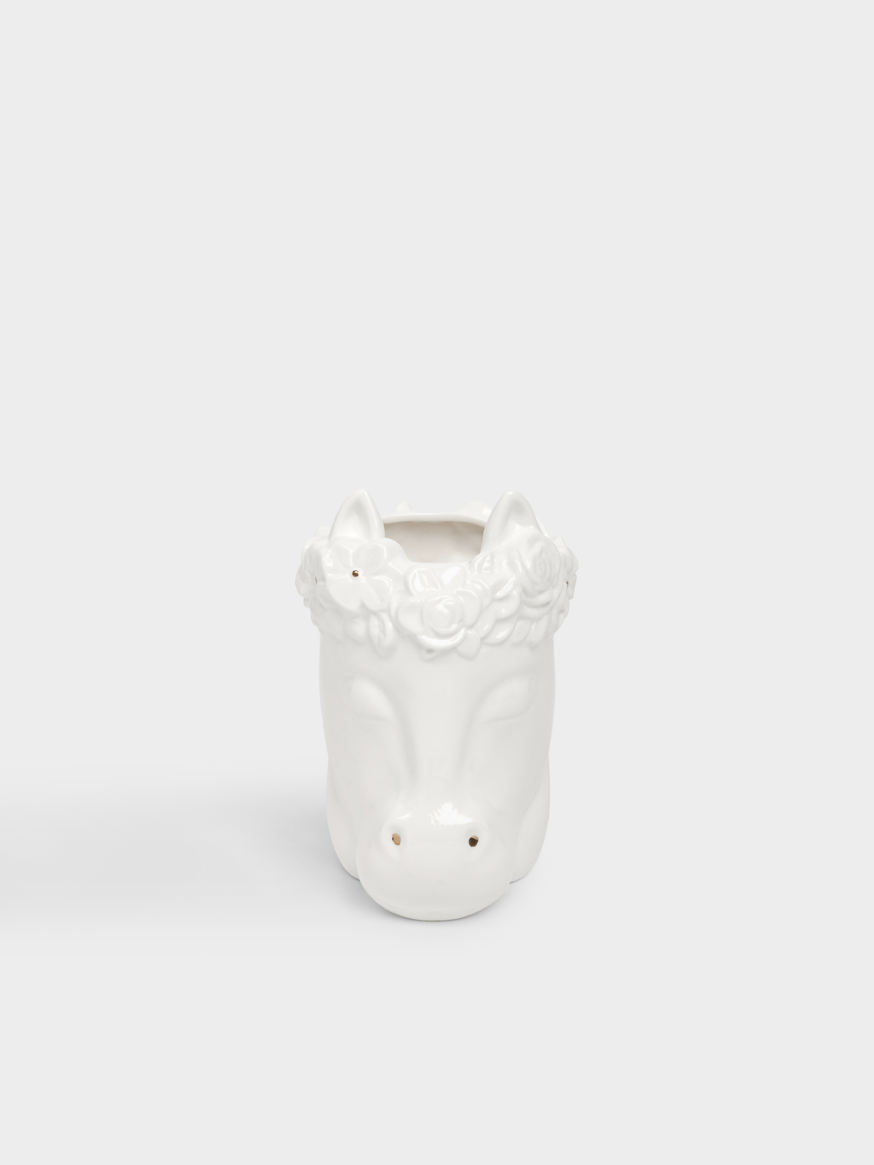 Ваза для цветов, 21 см, декоративная, Лошадь с цветами, Horse in flowers, image-0