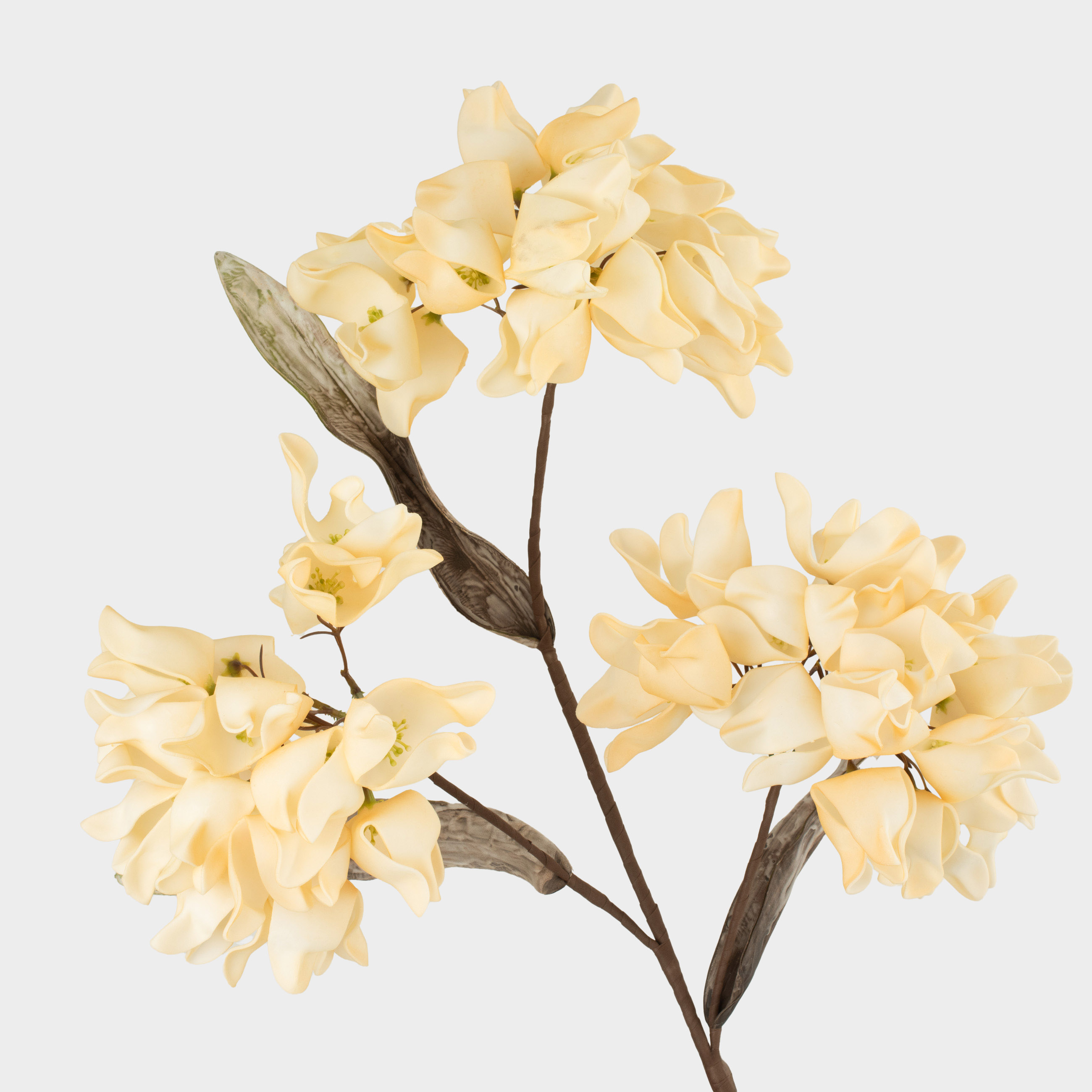 Ветка декоративная, 1 м, пластик/пенопласт, Молочная магнолия, Flower garden, image-1
