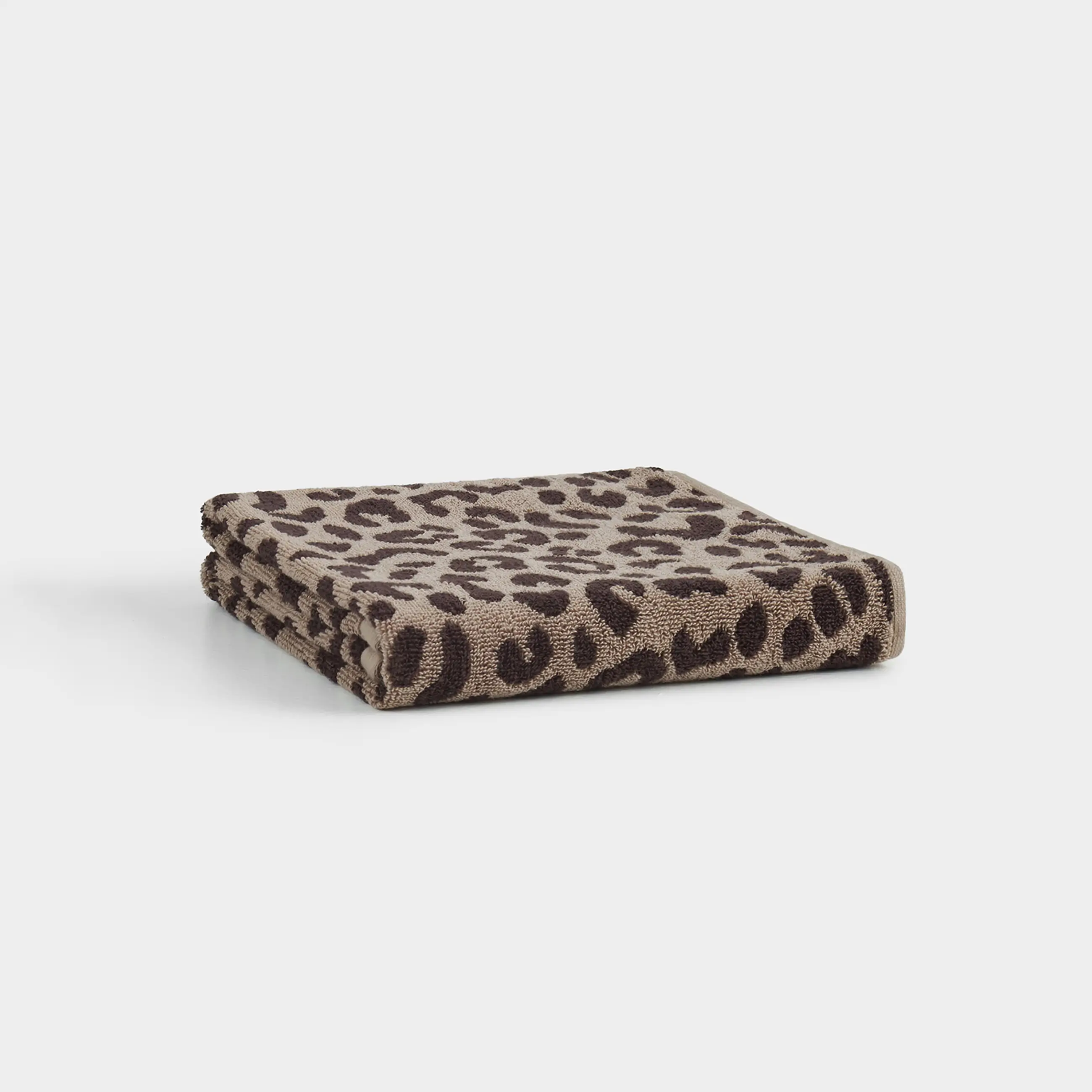 Сүлгі, 40х60 см, мақта, қоңыр, Леопард принті, Leopard cotton