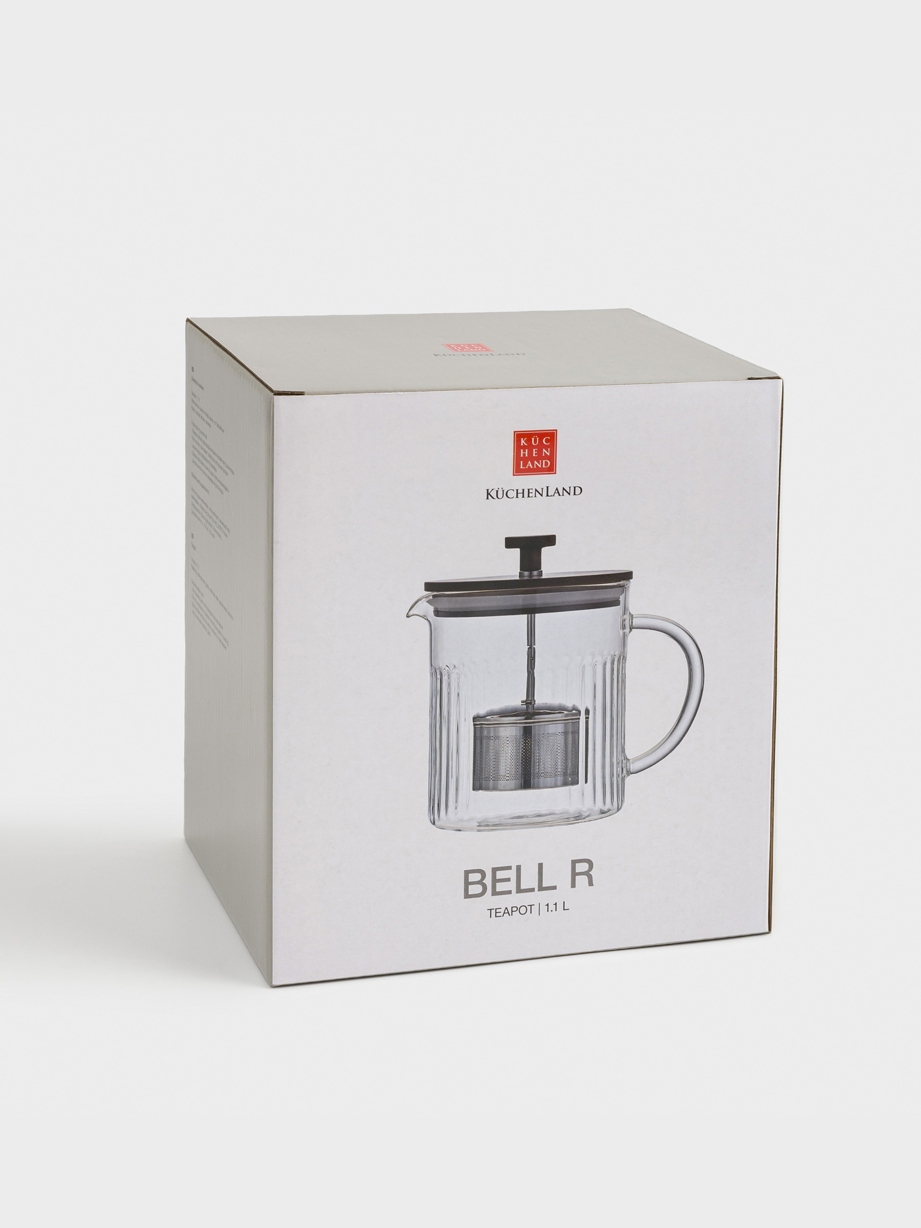 Чайник заварочный, 1,1 л, стекло Б/сталь, Bell R, image-6