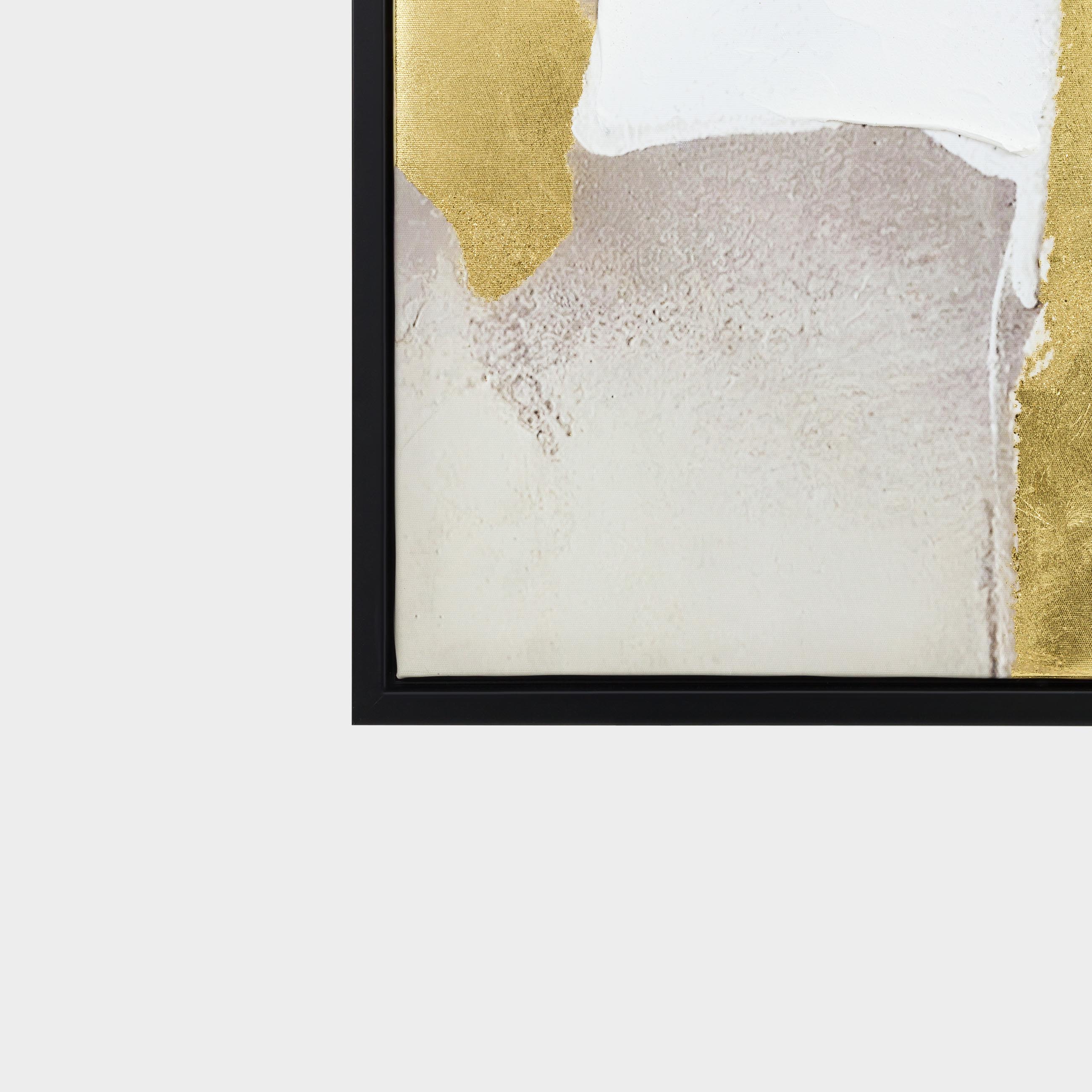 Картина в раме, 80х120 см, холст, золотисто-серая, Абстракция, Abstract, image-3