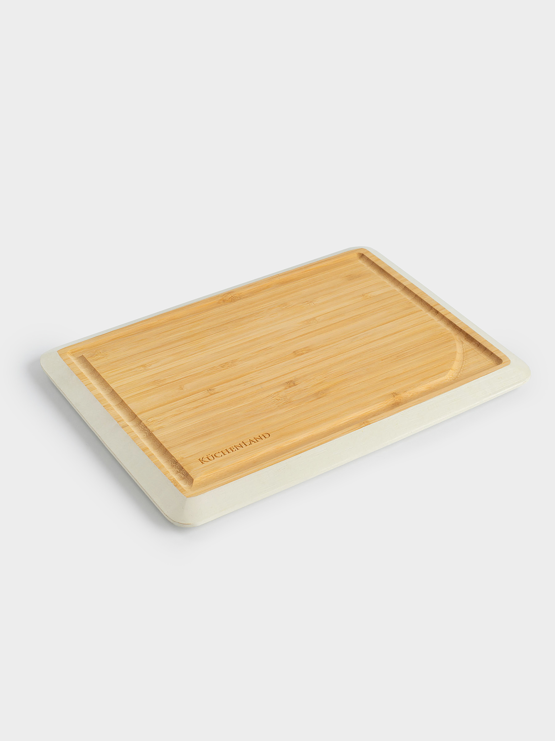 Кесу тақтасы, 28х20 см, бамбук, тікбұрышты, сұр жиек, Bamboo, image-4