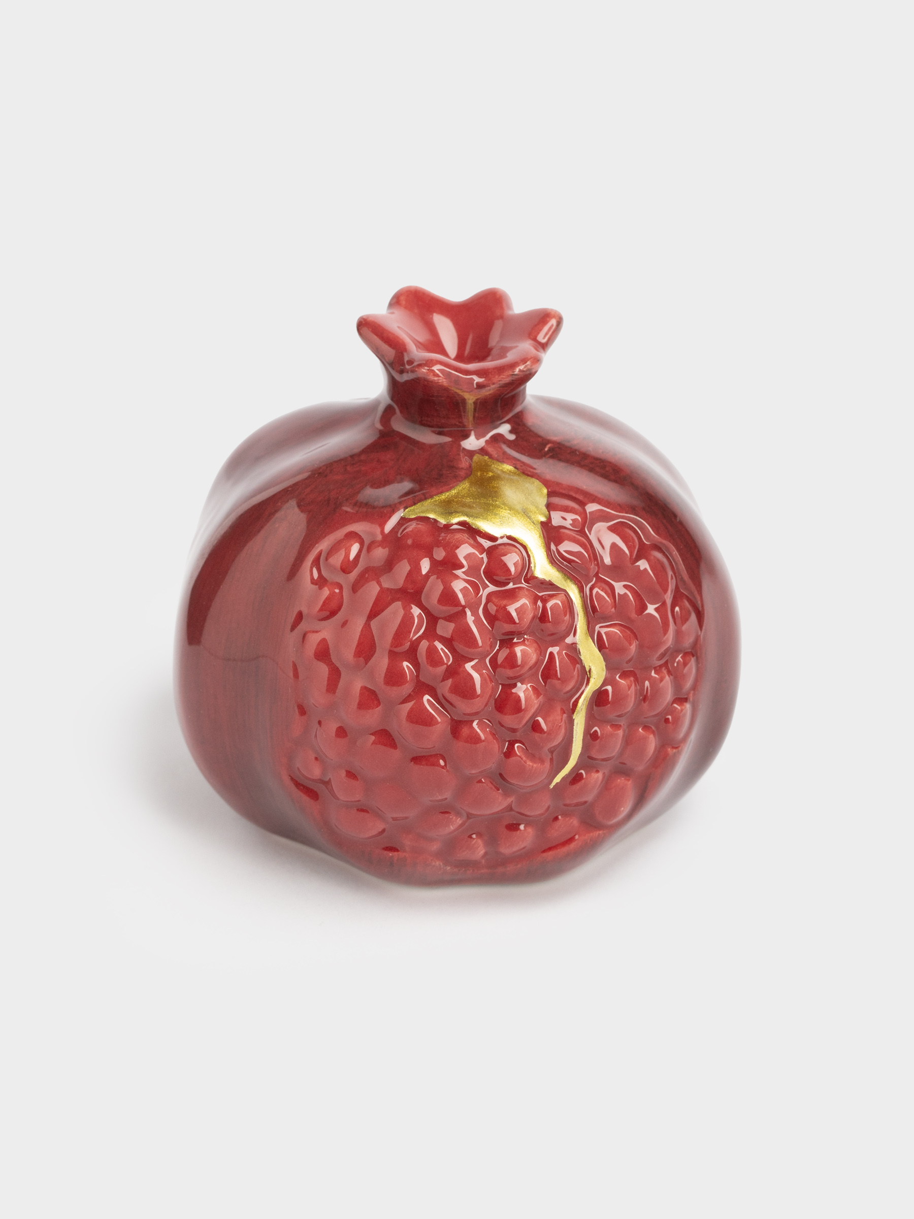 Тұз немесе бұрышқа арналған ыдыс, 8 см, керамика, қою қызыл, Анар, Pomegranate, image-2