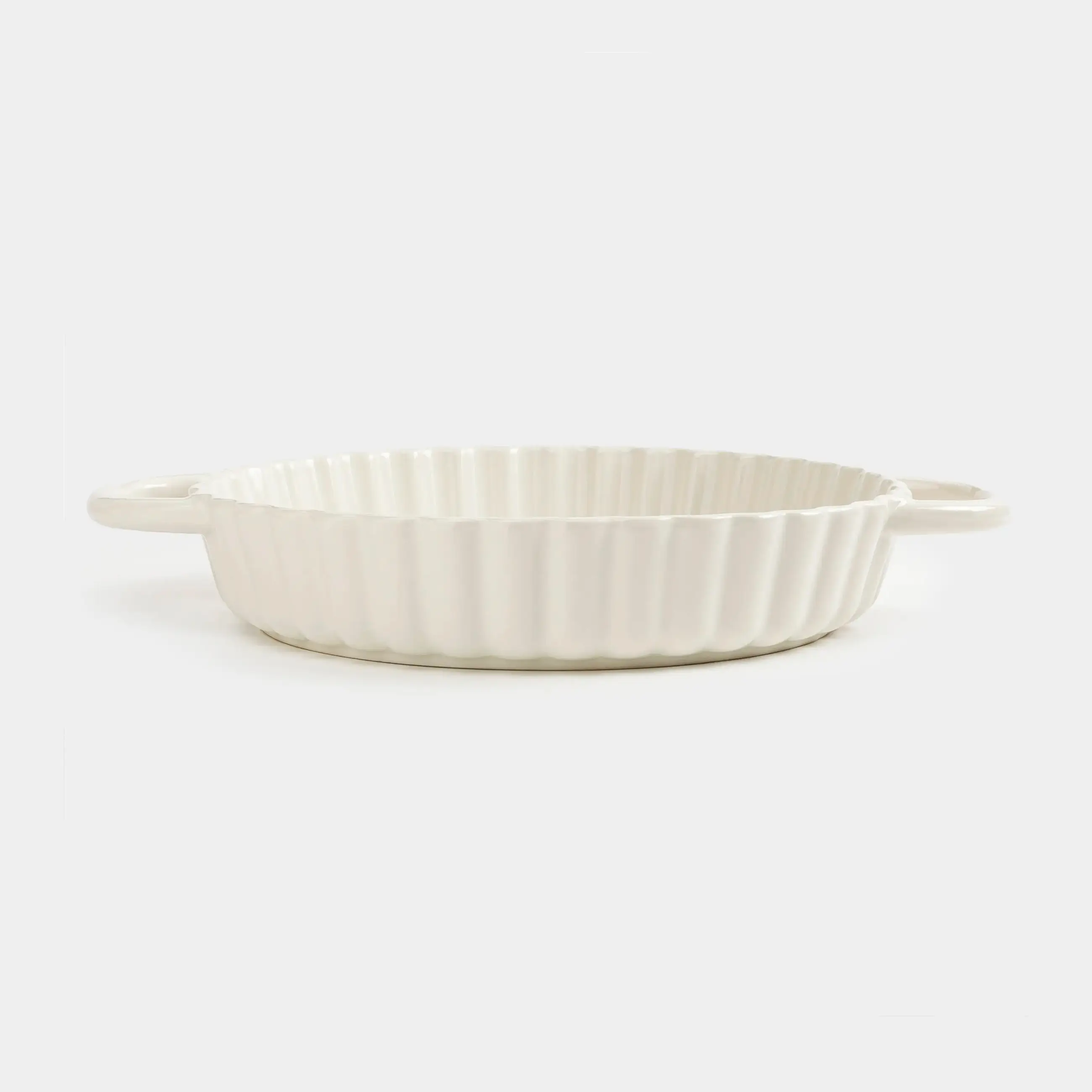 Пісіруге арналған ыдыс, 25 см, керамика, дөңгелек, сүт түстес, Cakes ivory