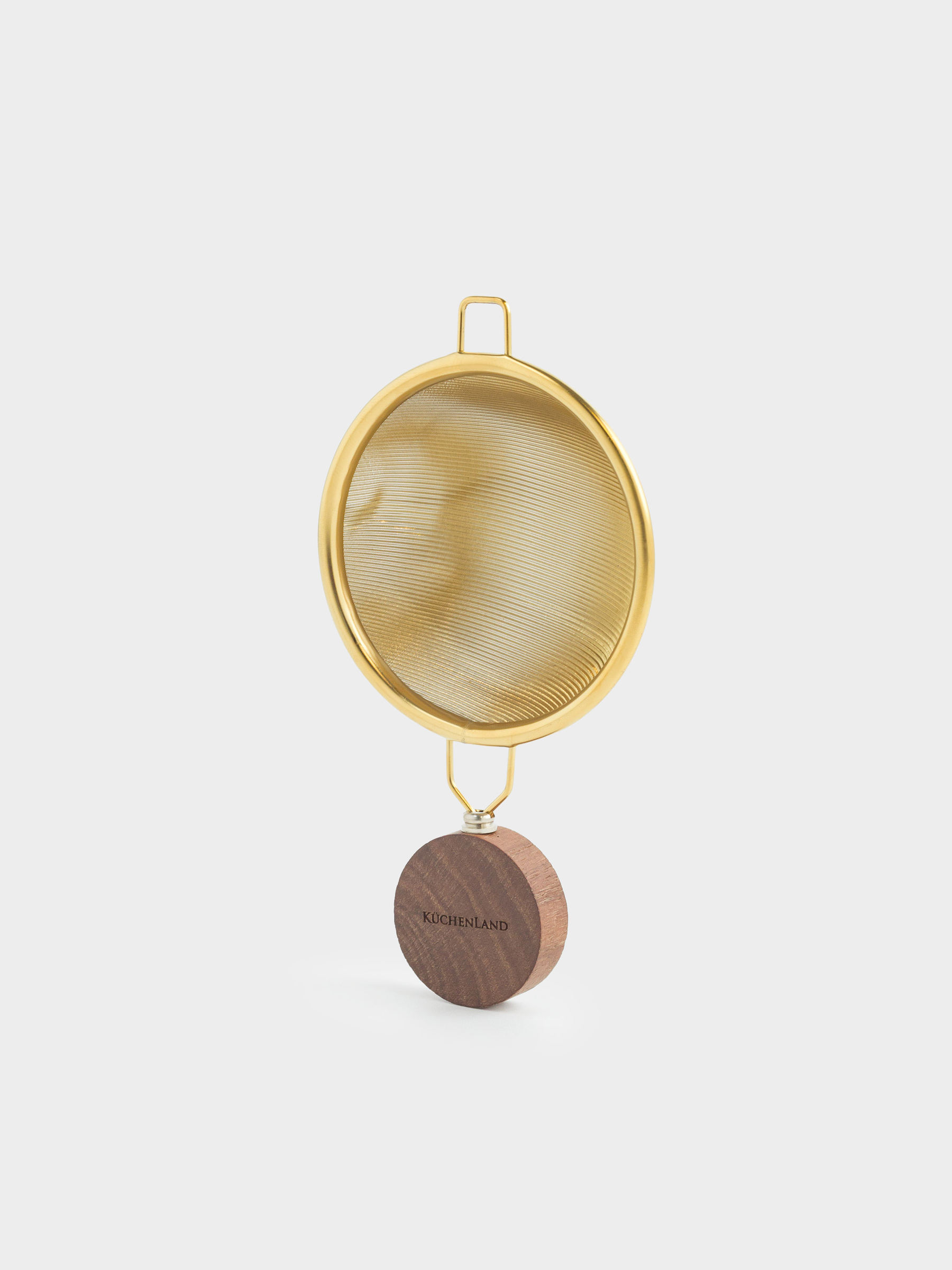 Сито для заваривания чая, 14 см, сталь/дерево, золотистое, Ложка, Classic gold, image-1