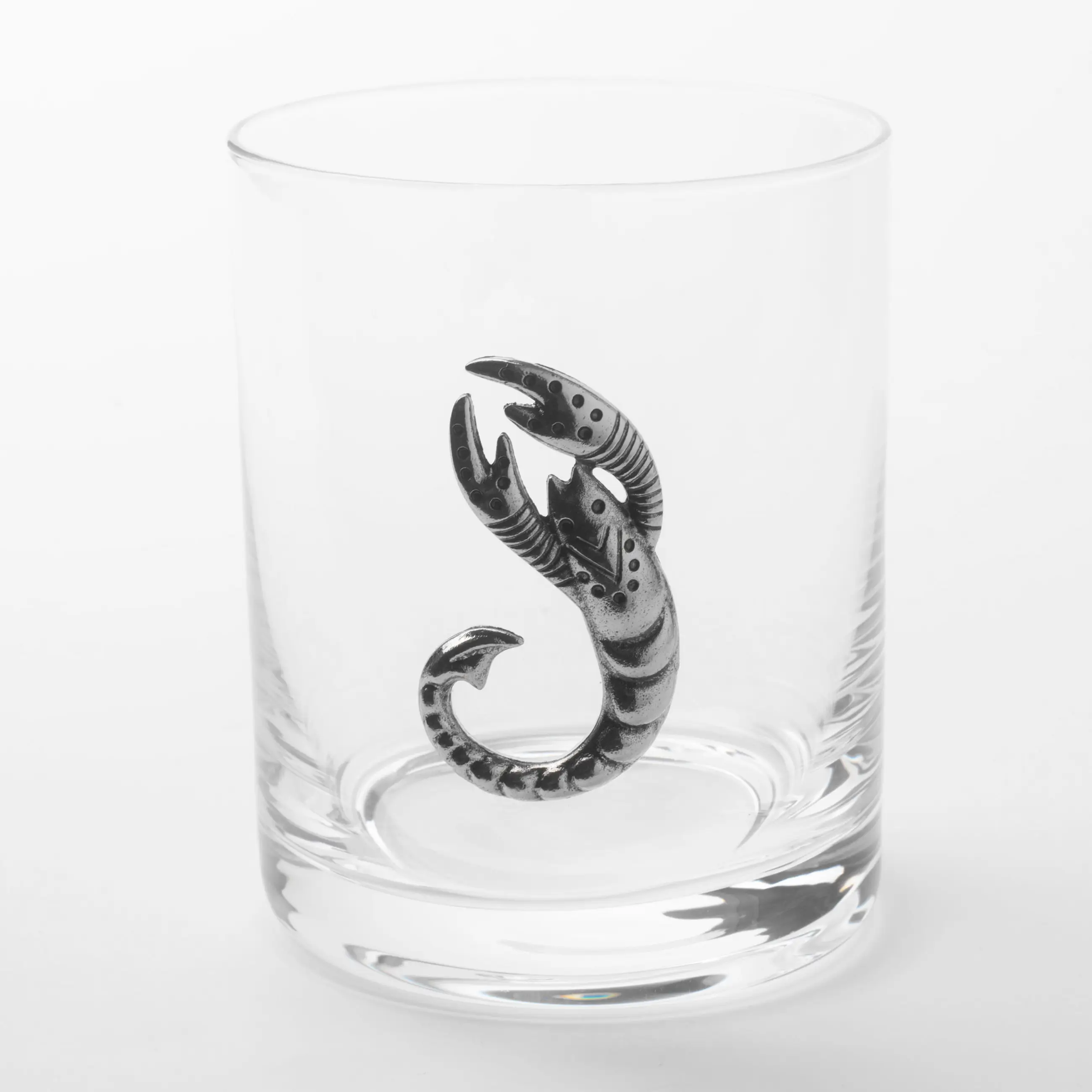 Стакан для виски, 10 см, 340 мл, стекло/металл, серебристый, Скорпион, Zodiac, image-0