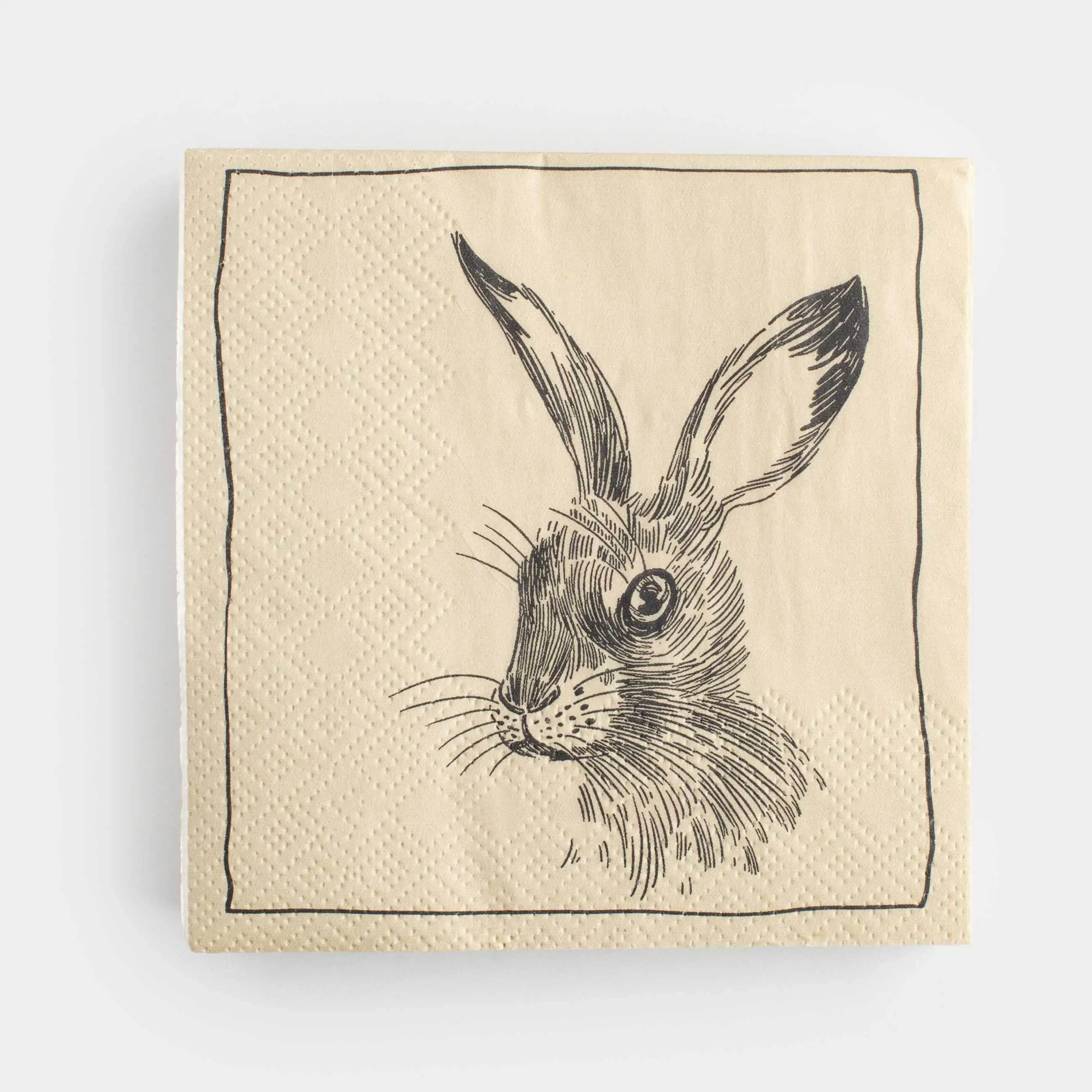 Қағаз майлықтар, 33х33 см, 20 дана, шаршы, сарғылт-қоңыр, Қоян, Easter gold