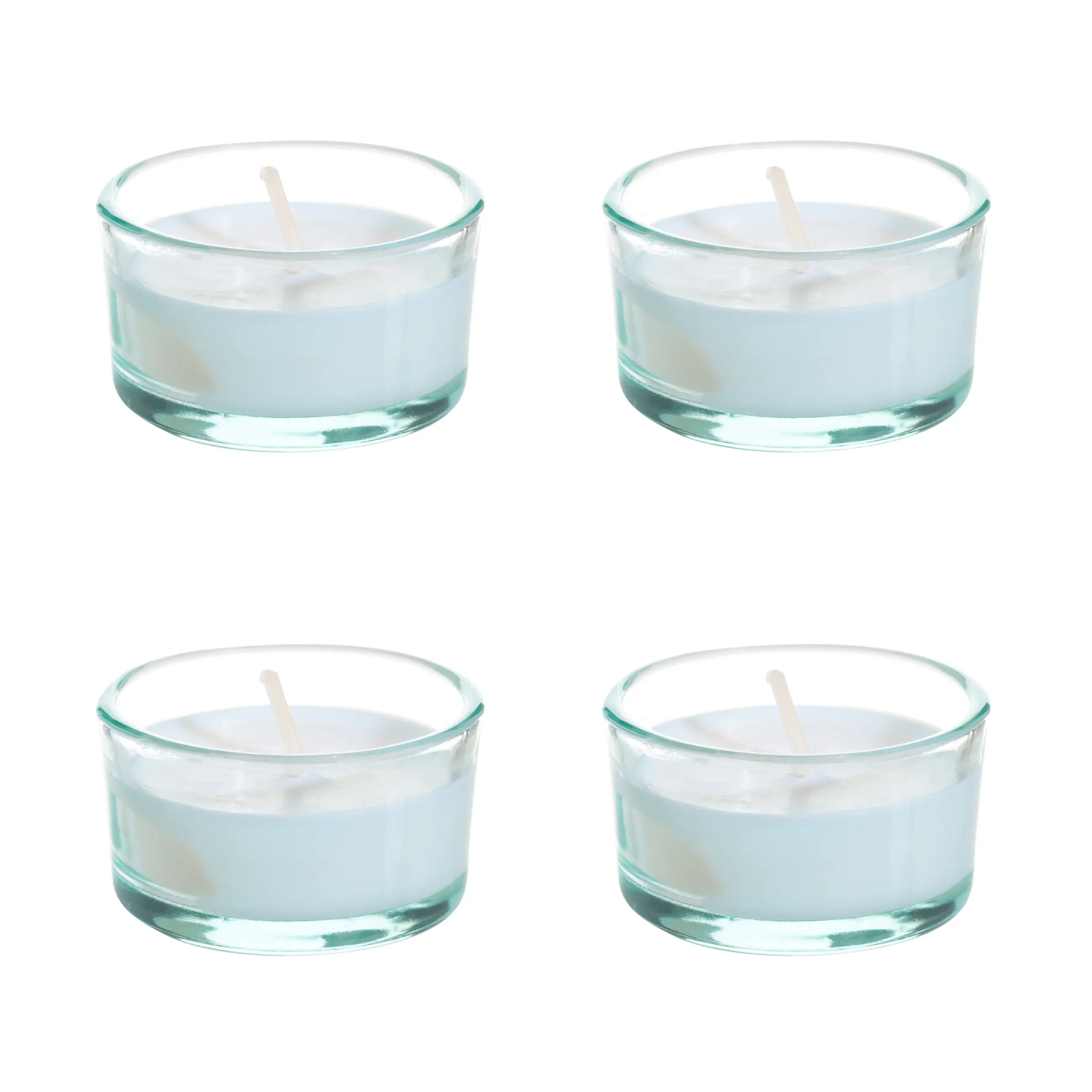 Свеча ароматическая, 5 см, 4 шт, в подсвечнике, стекло, Ruby Mandarin Bellini, Luxury white, image-0